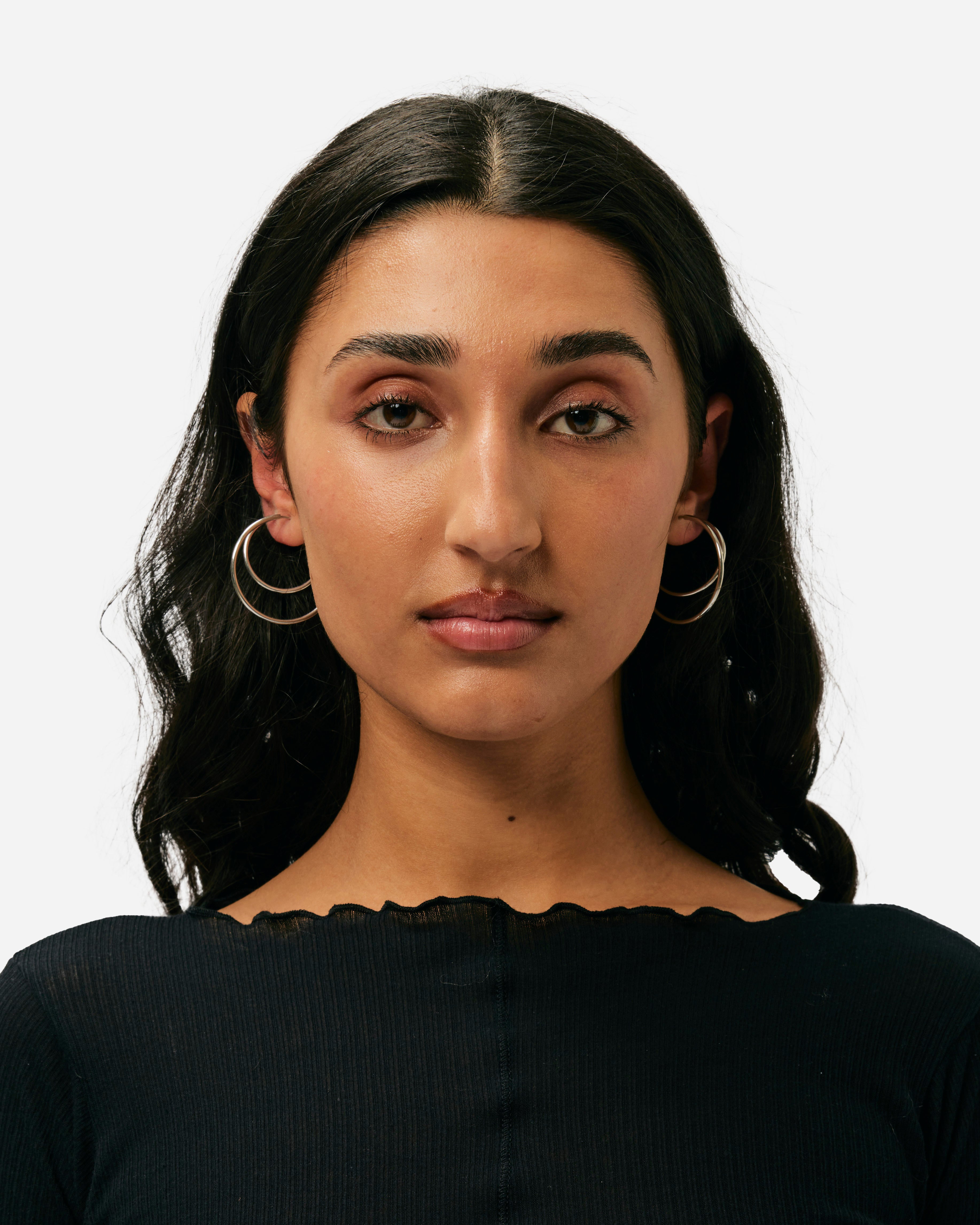 Maria Black Senorita 35 Hoops Silver 100701AG-35