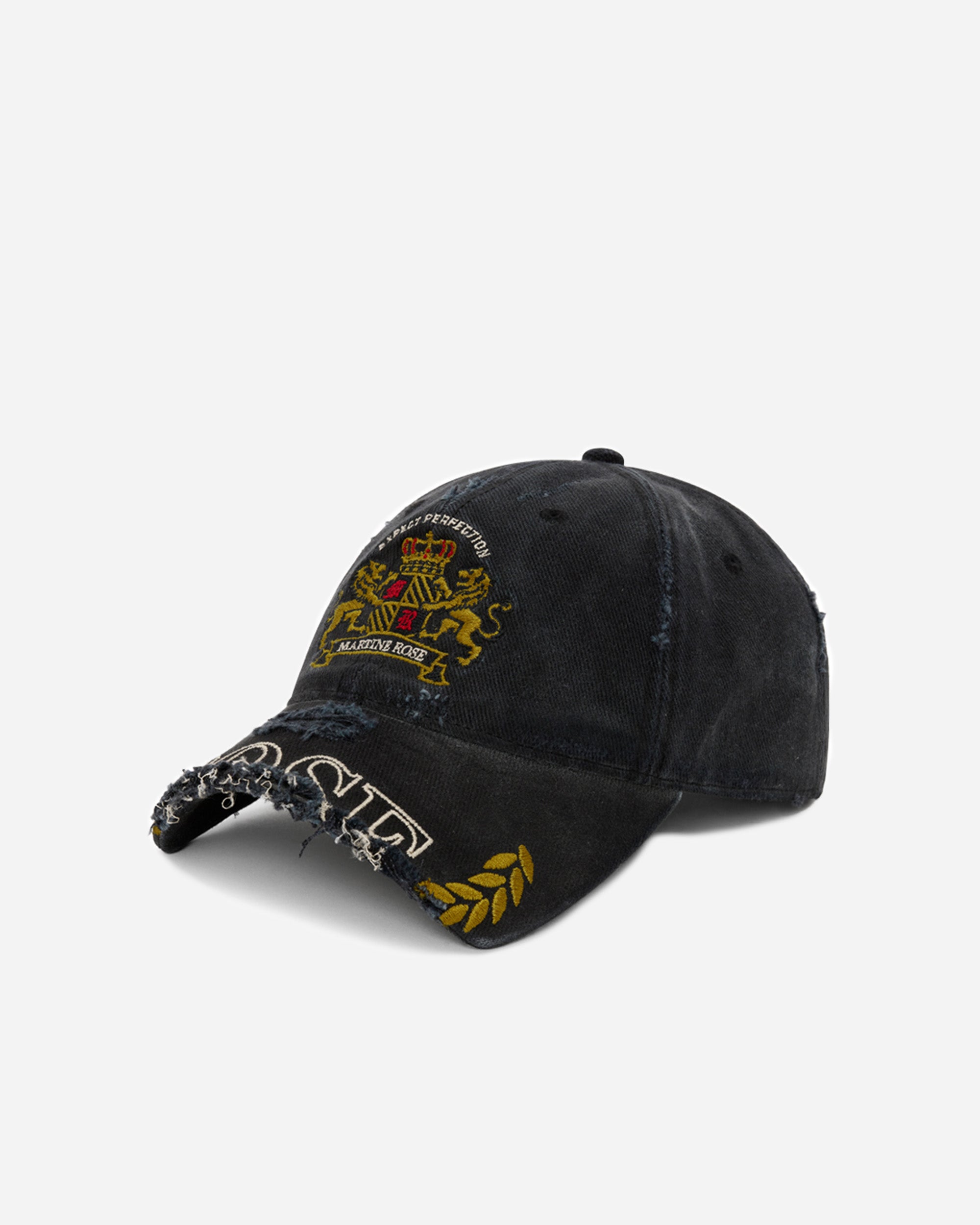 Martine Rose Cut Peak Cap BLACK WASHED BLK 1130WP13002
