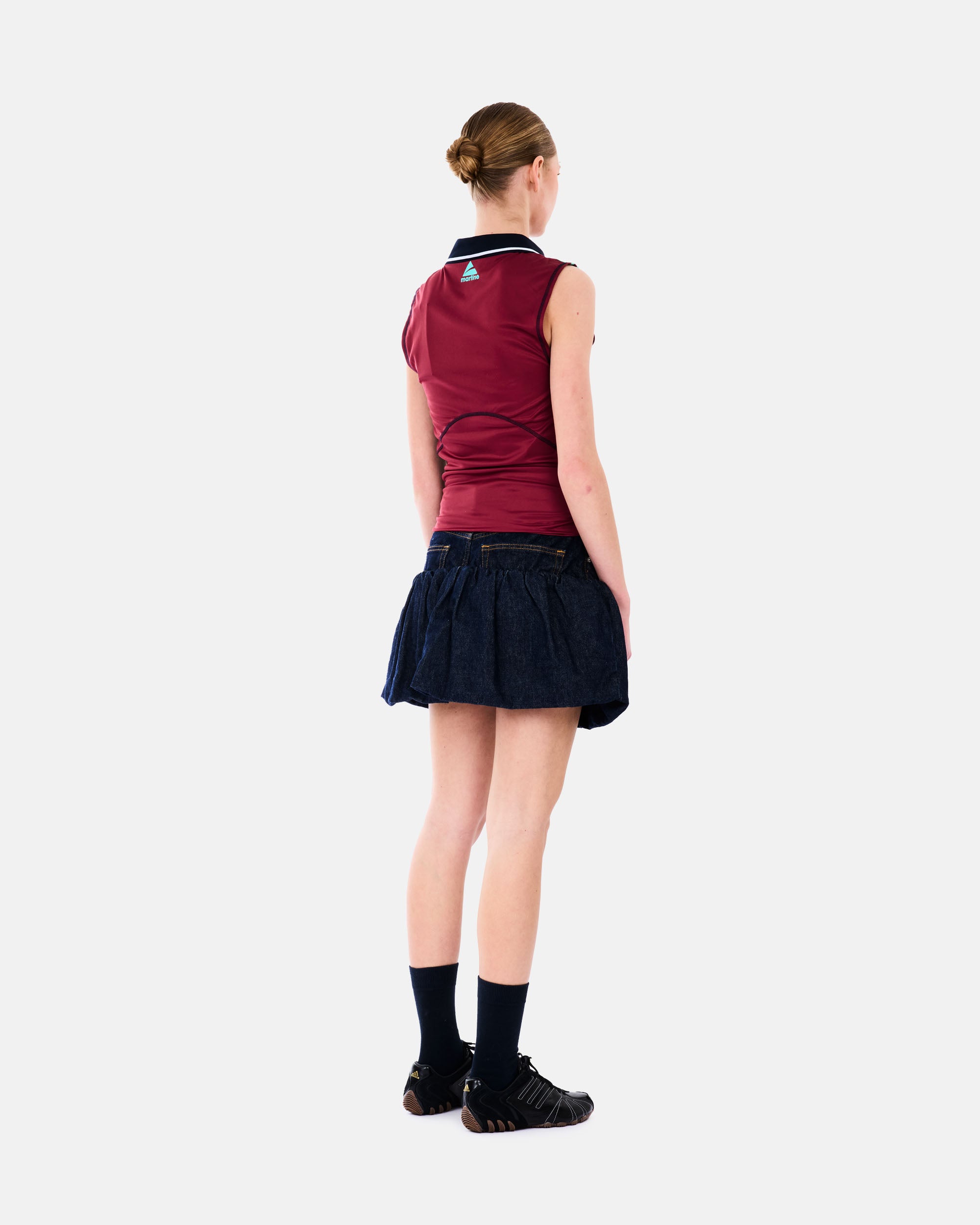 Martine Rose Shrunken Stretch Football Vest RED BURGUNDY RED 125JT15118