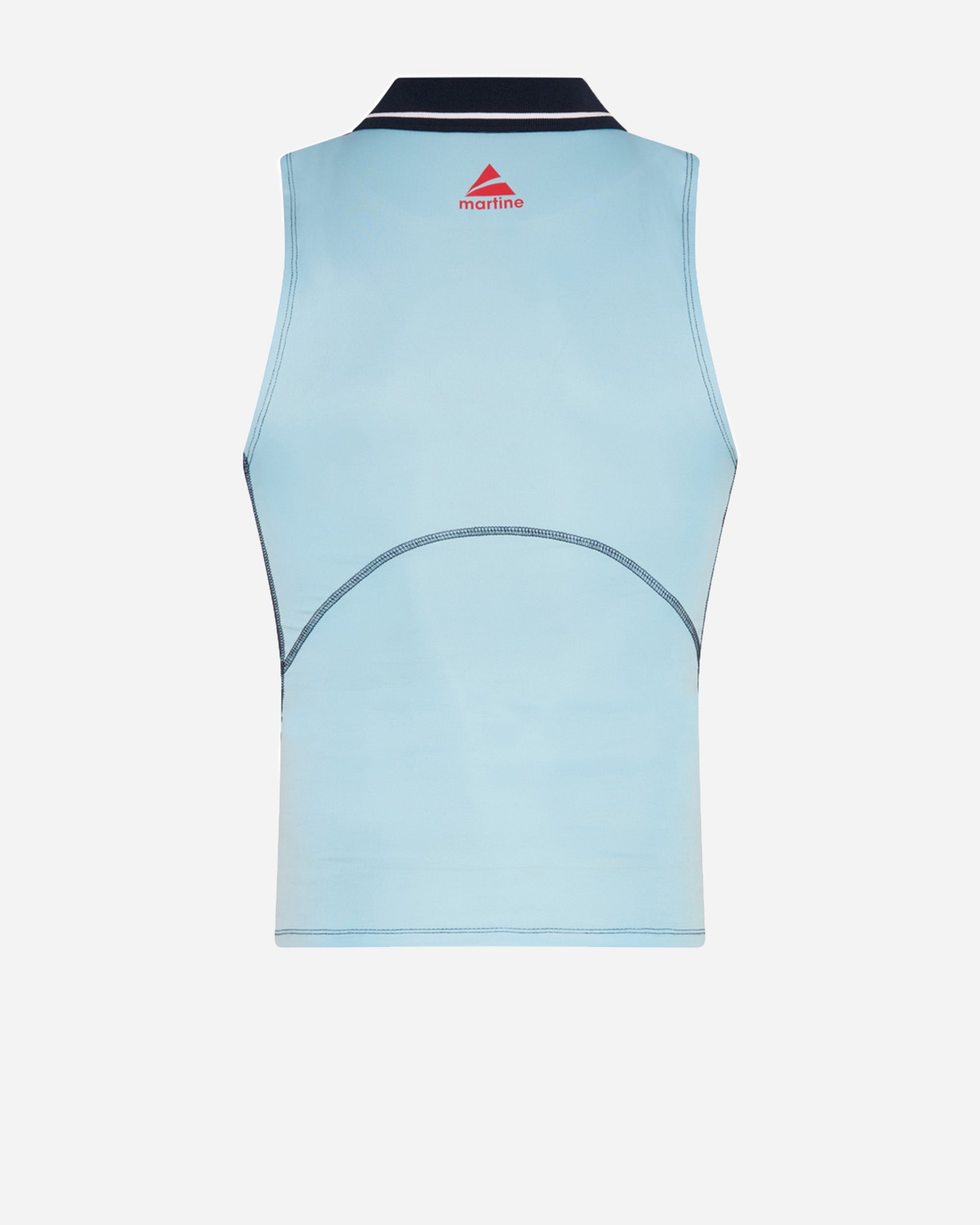 Martine Rose Shrunken Stretch Football Vest BLUE LIGHT BLUE BLU 125JT15523