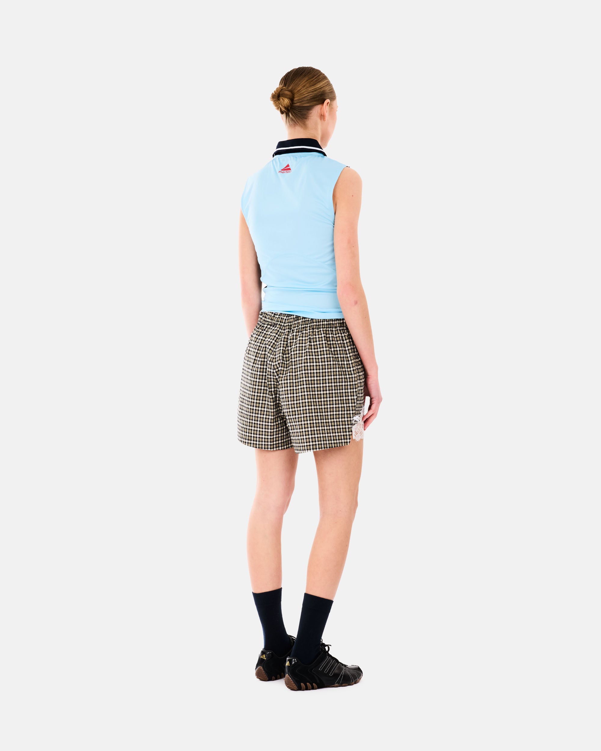 Martine Rose Shrunken Stretch Football Vest BLUE LIGHT BLUE BLU 125JT15523