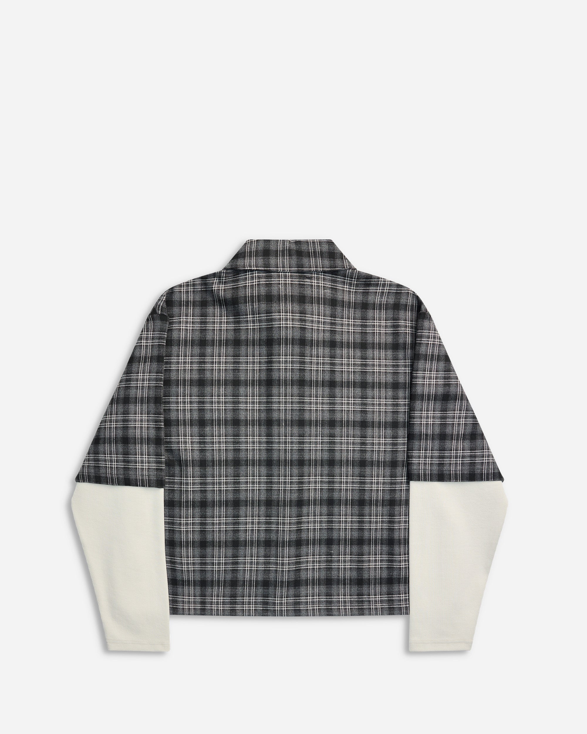 ALIS Tody Double Layered Shirt GREY:BLACK TARTAN 162-49