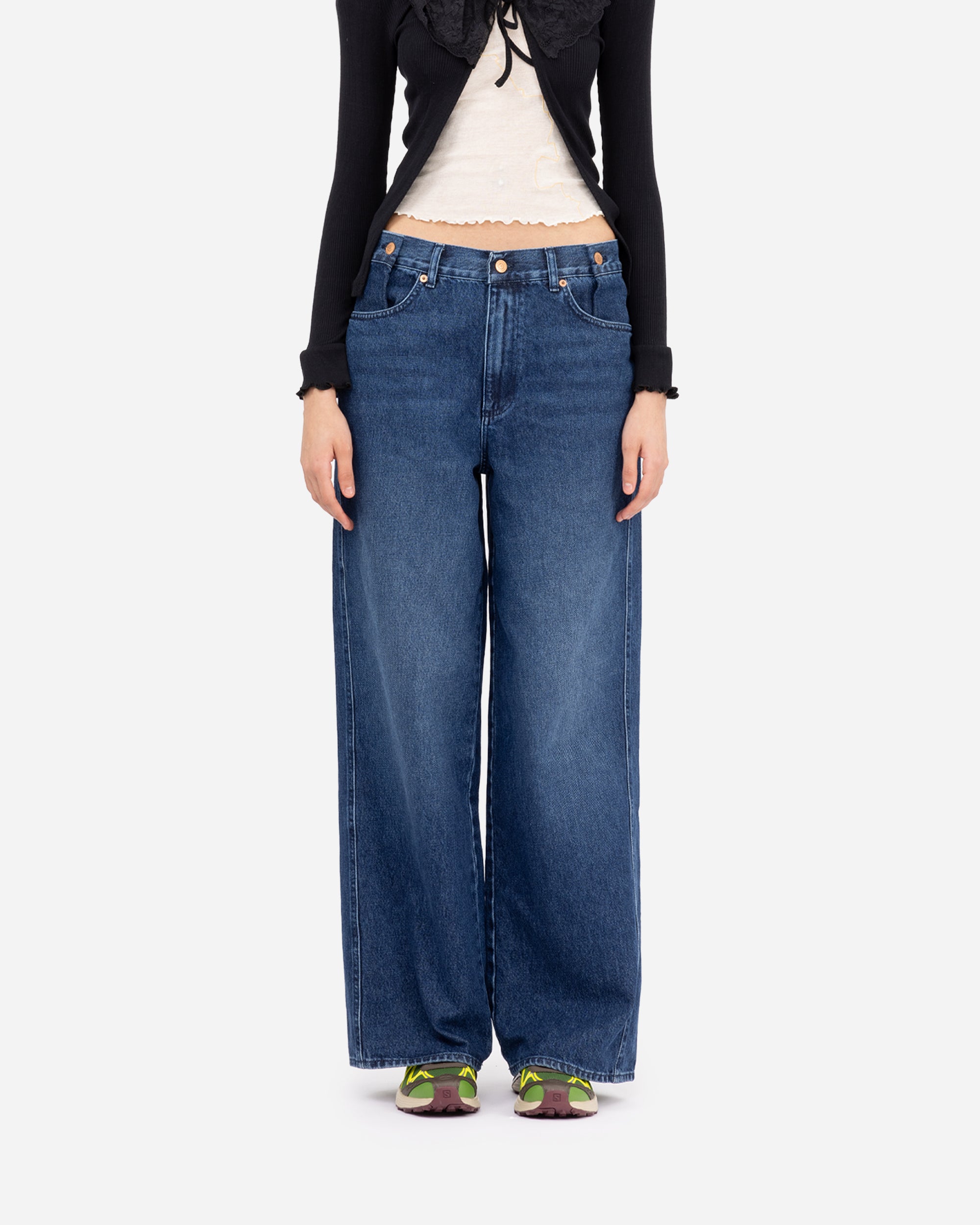 Oval Square Stereo Jeans Middle Blue 20857-5029