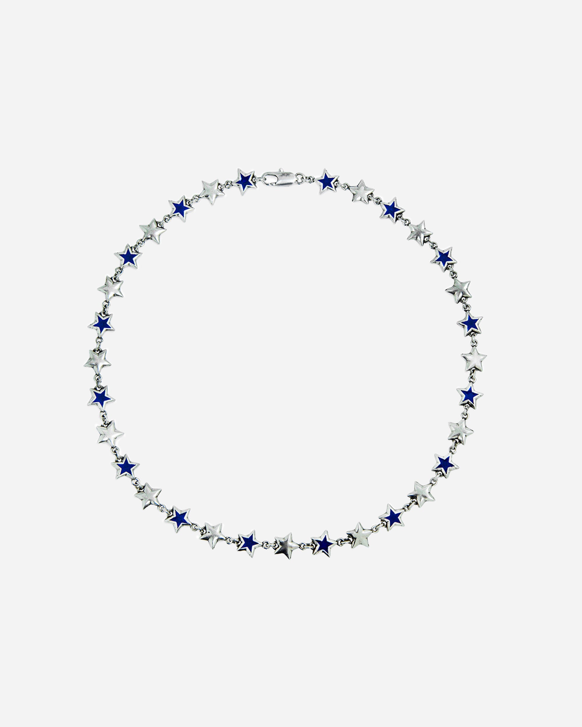 TwoJeys Blue Enameled Stars Necklace Silver plated 219601001