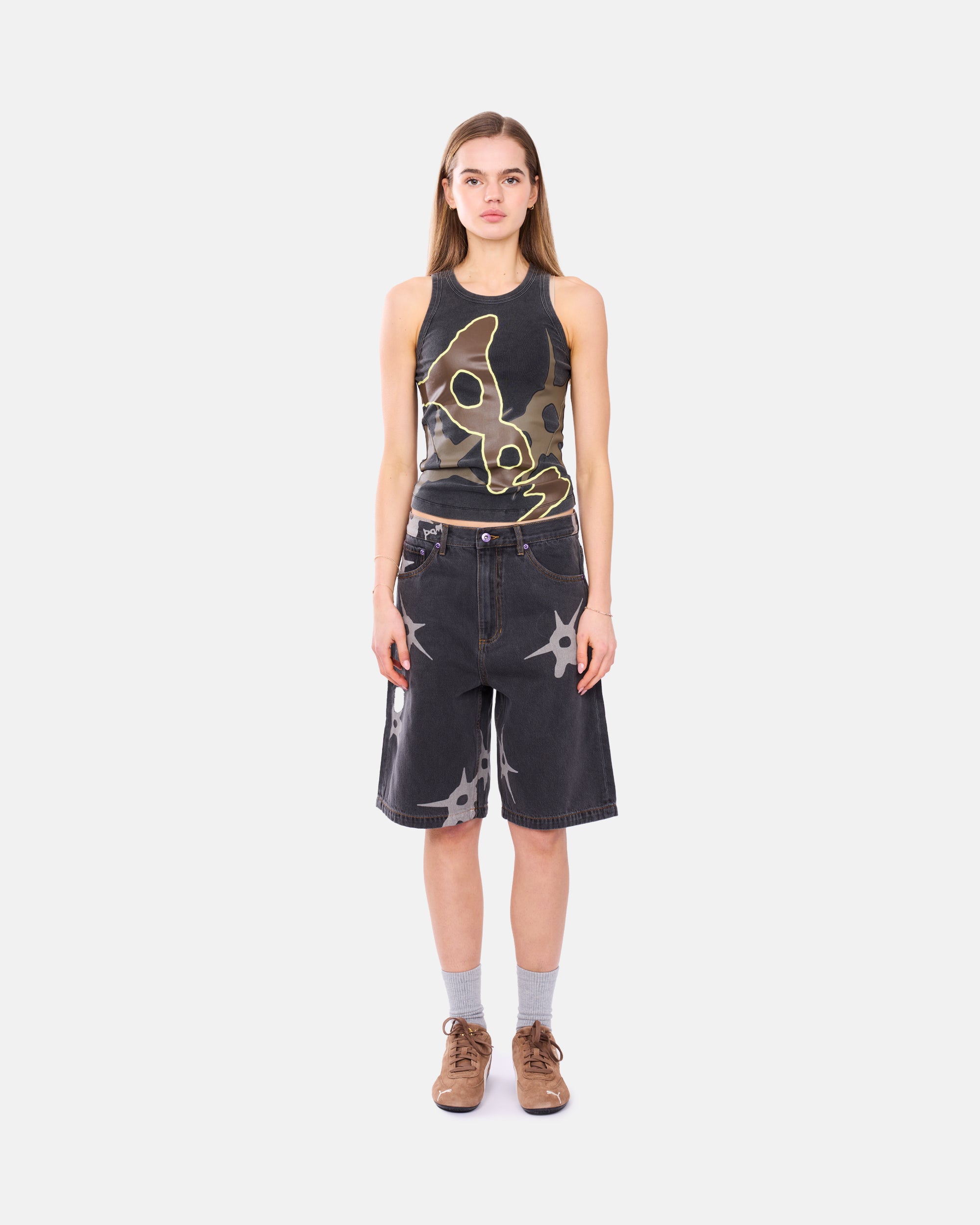 P.A.M. (Perks & Mini) Eclipse Racer Tank BLACK WASH 2203-BLWS