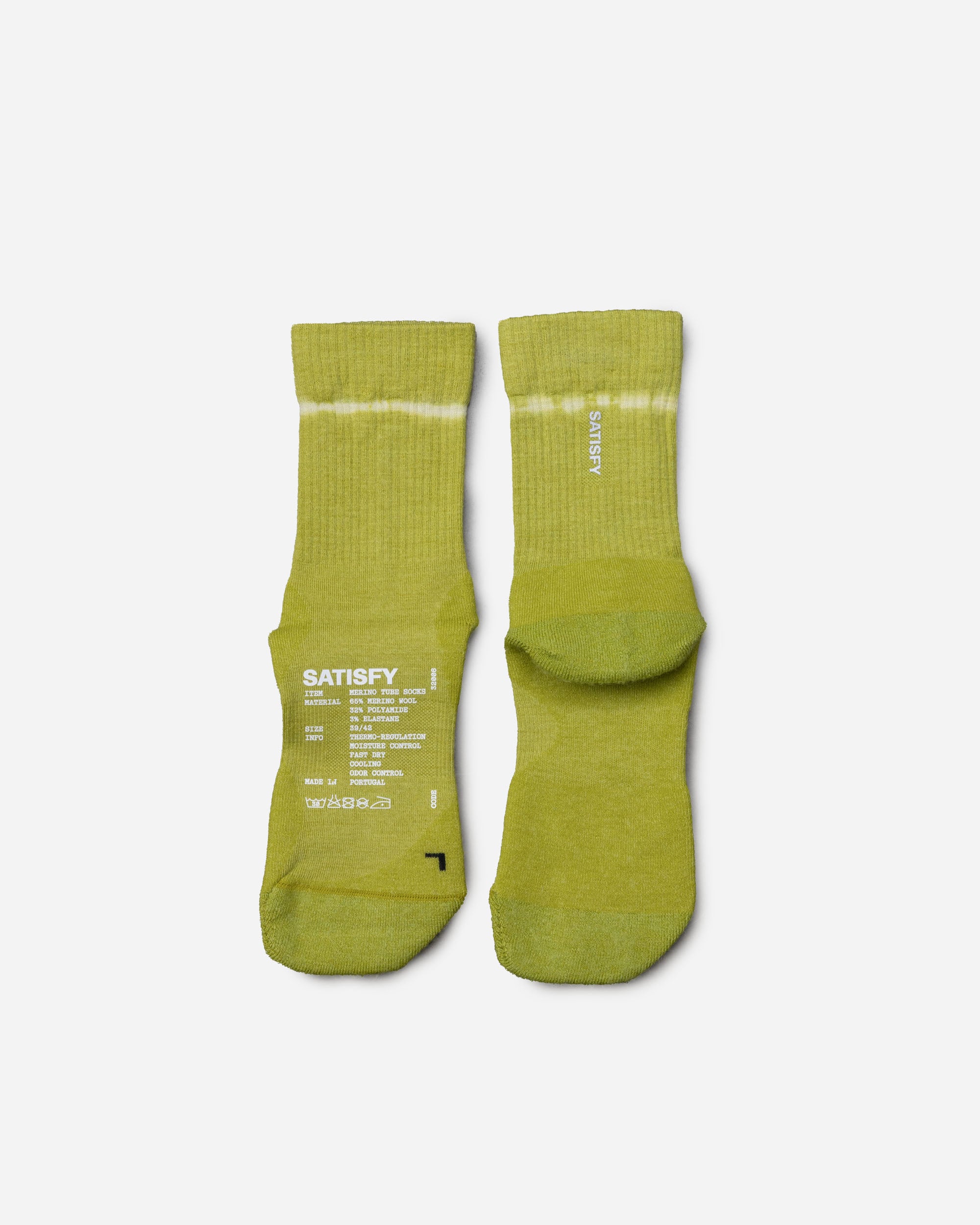 Satisfy Merino Nylon Tube Socks Tie-Dye Grenoble Green 32002-TDGG