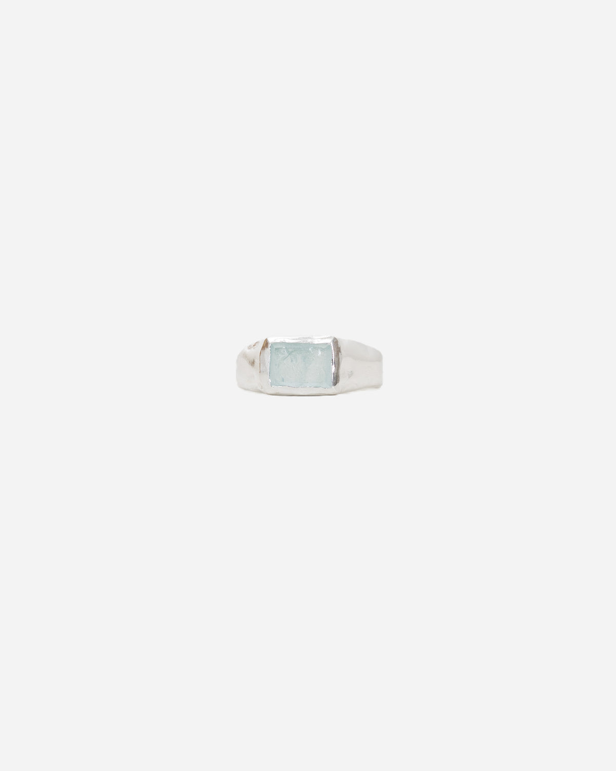 TwoJeys Rectangular Aquamarine Stone Ring 925 sterling silver 405826600