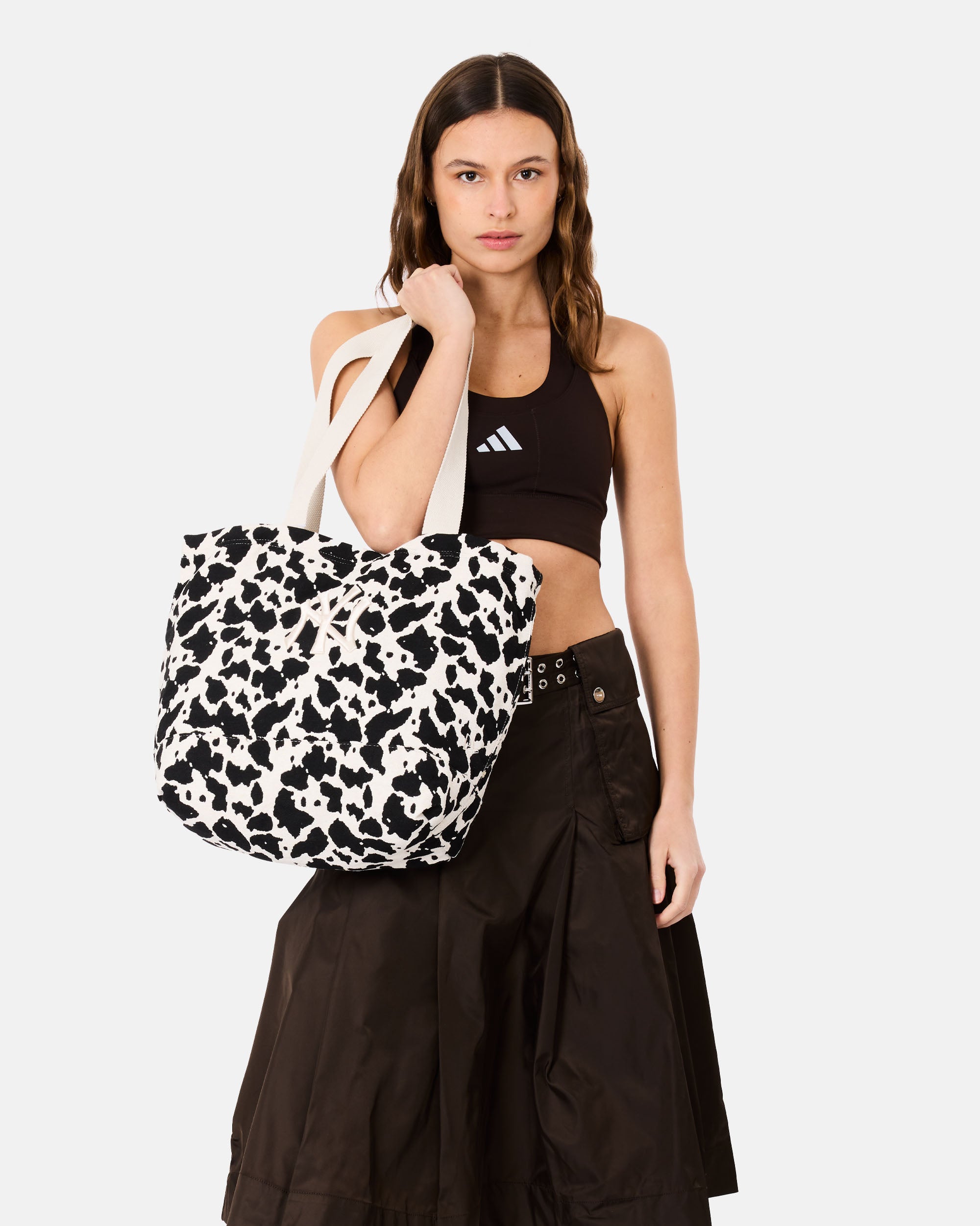 New Era Cow Jacquard Tote Bag Neyyan LIGHT BEIGE 60771254