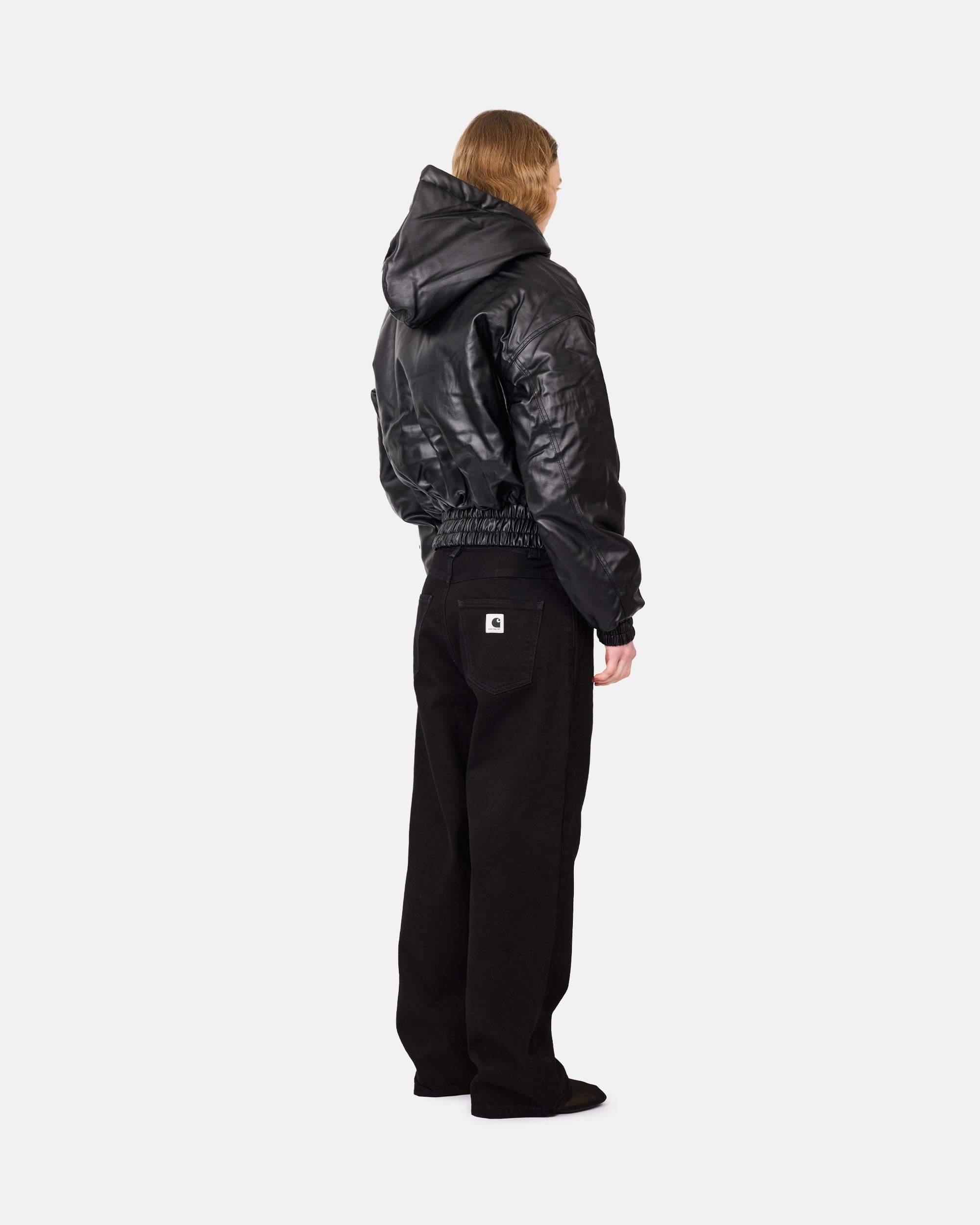 ALIS Hoiy Oversized Bomber Jacket Glossy Black 66-09