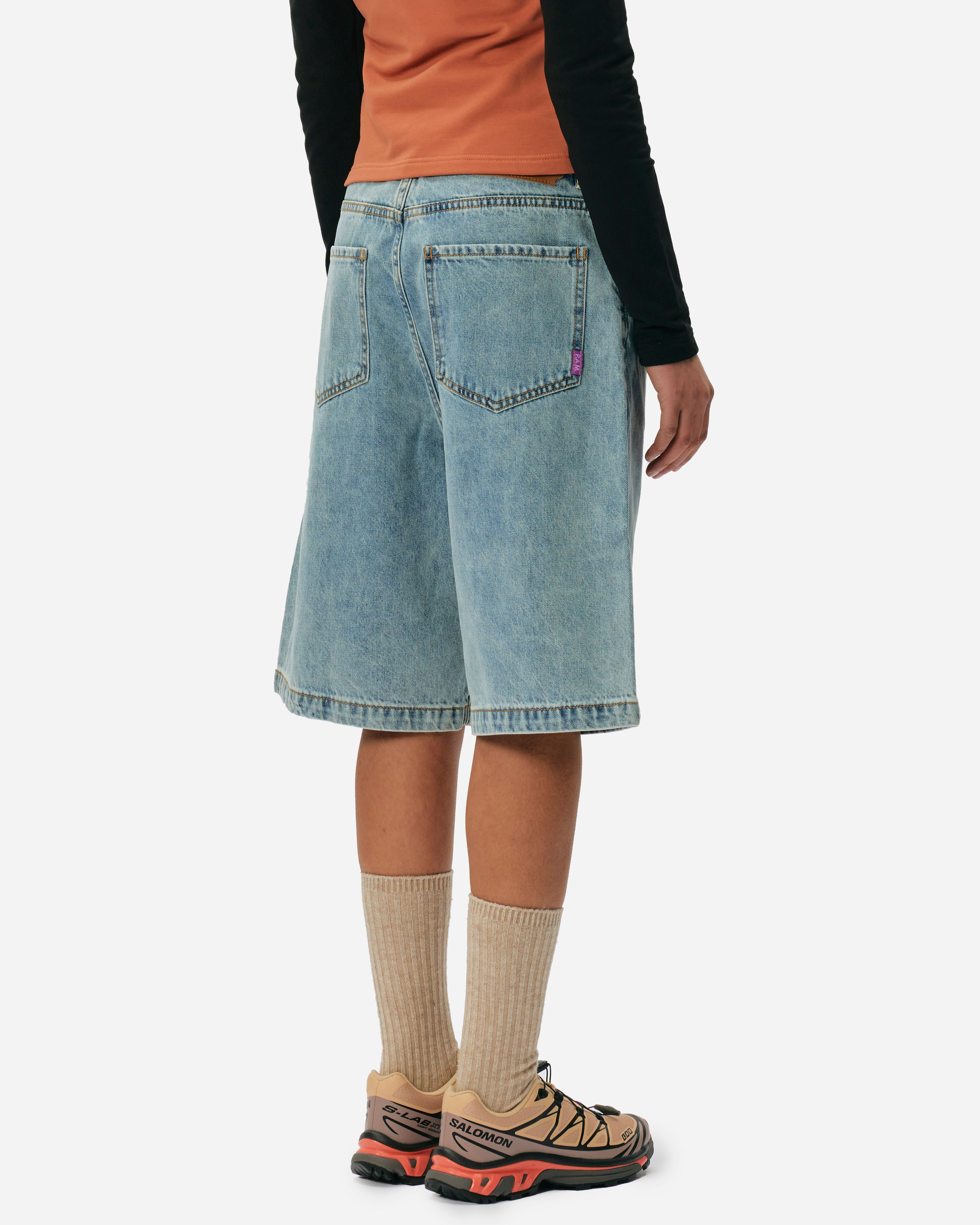 P.A.M. (Perks & Mini) Gateway Troop Denim Shorts BLEACH WASH 80011-BCHW