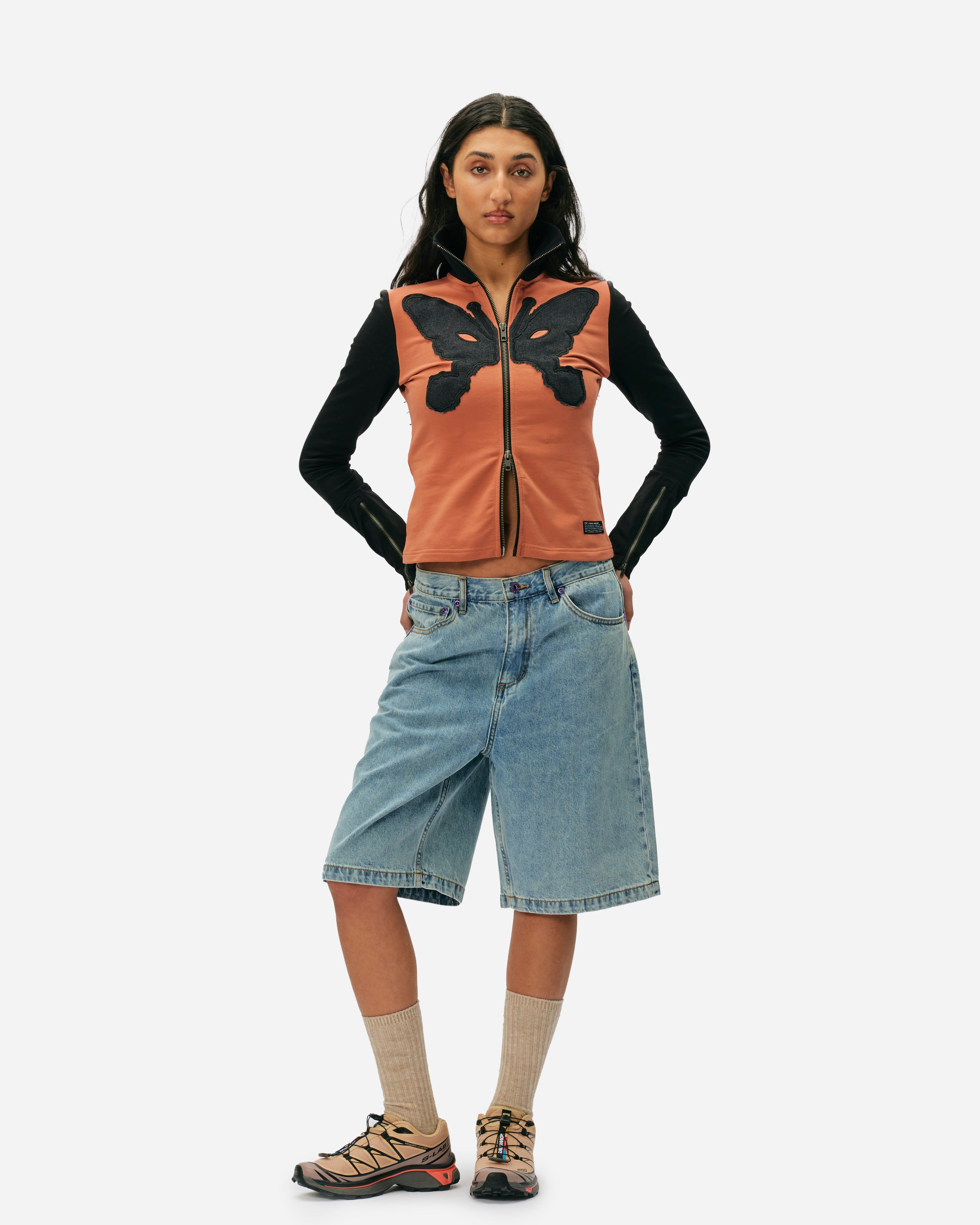 P.A.M. (Perks & Mini) Gateway Troop Denim Shorts BLEACH WASH 80011-BCHW