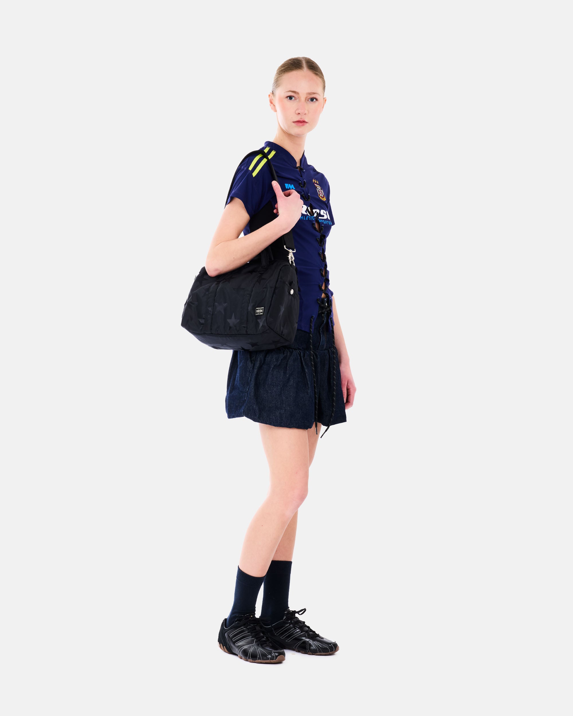 Porter Yoshida & Co. Flag 2way Short Boston Bag BLACK 867-26869-10