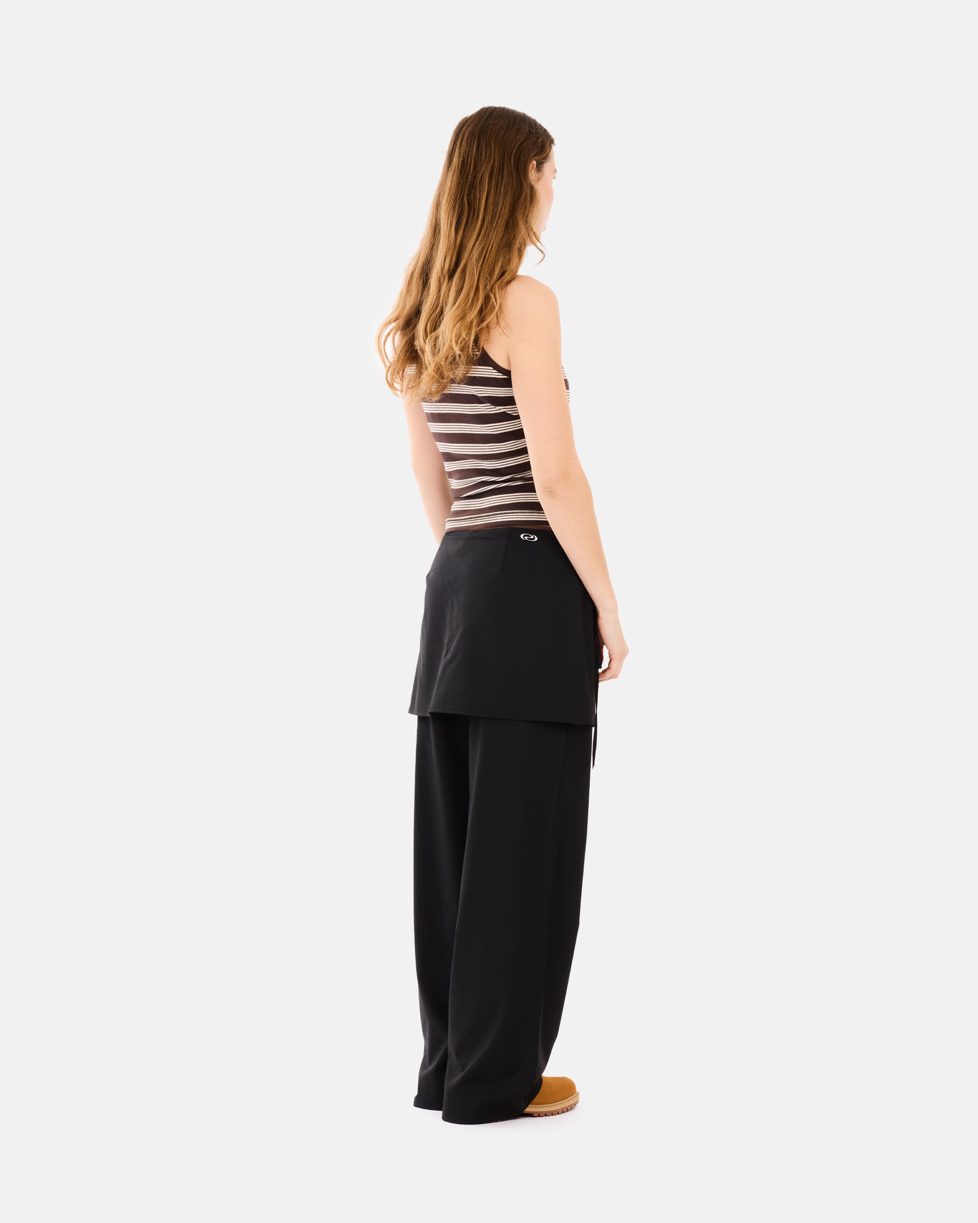 GANNI Soft Cotton Rib Tank Top Stripe Mole A1050192