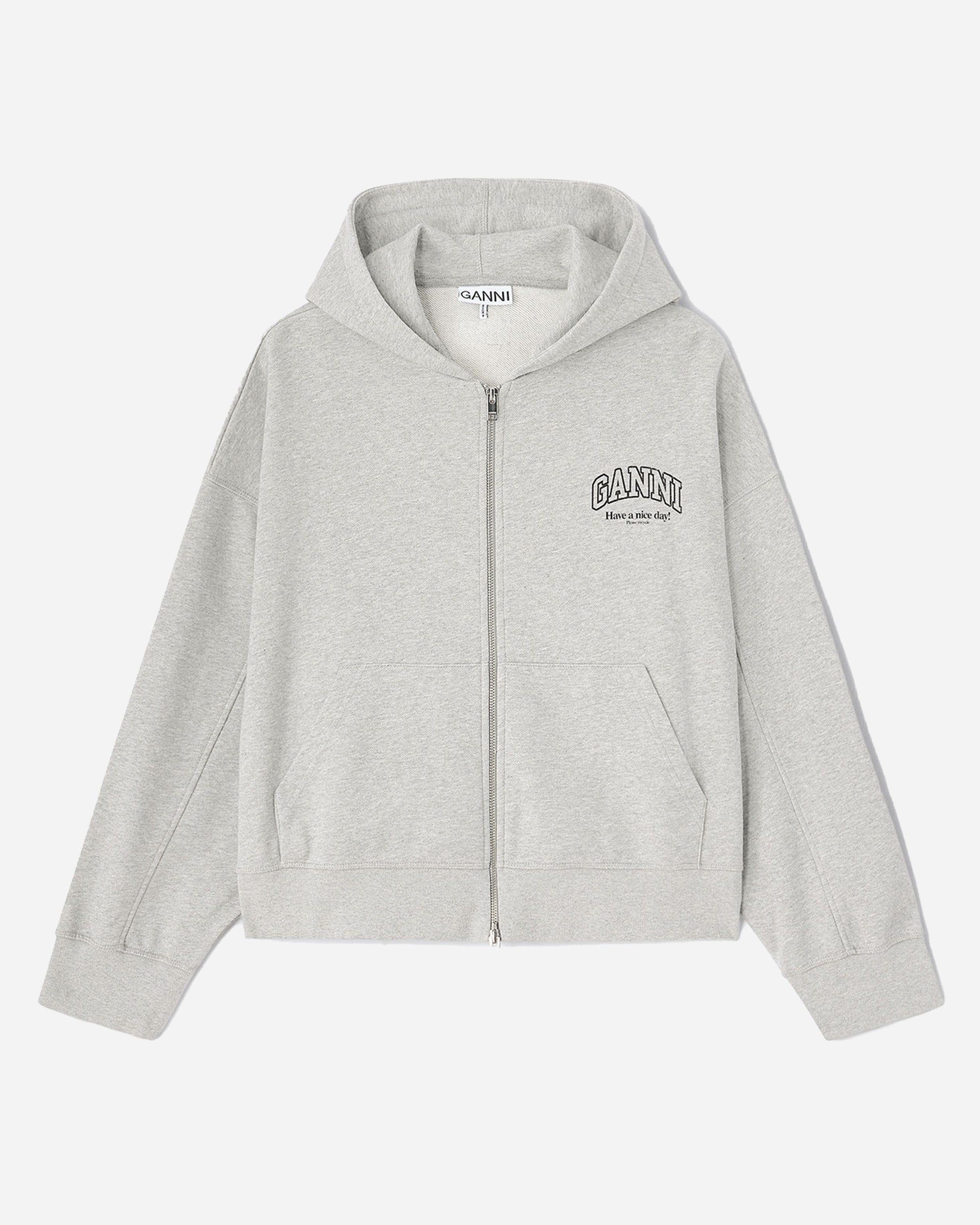 GANNI Essential Isoli Zip Hoodie Paloma A1060023-920