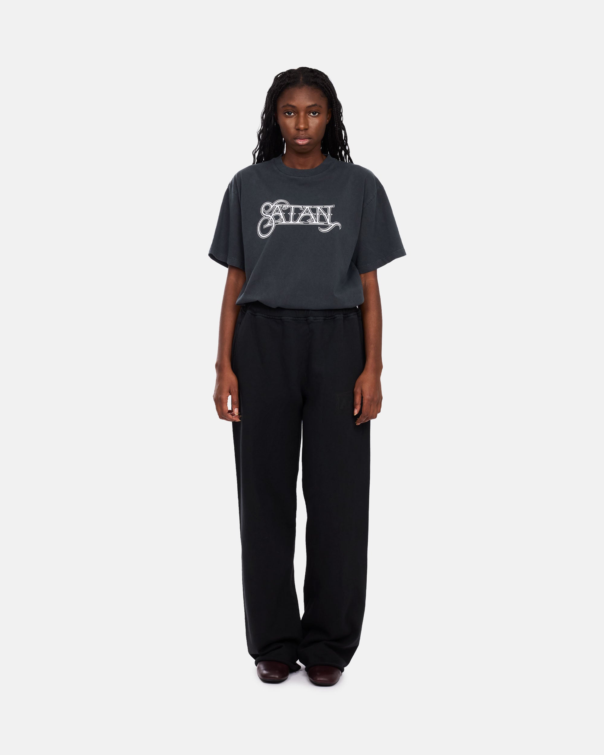 ARIES Premium Faded Temple Straight Sweatpant Black AR3000404