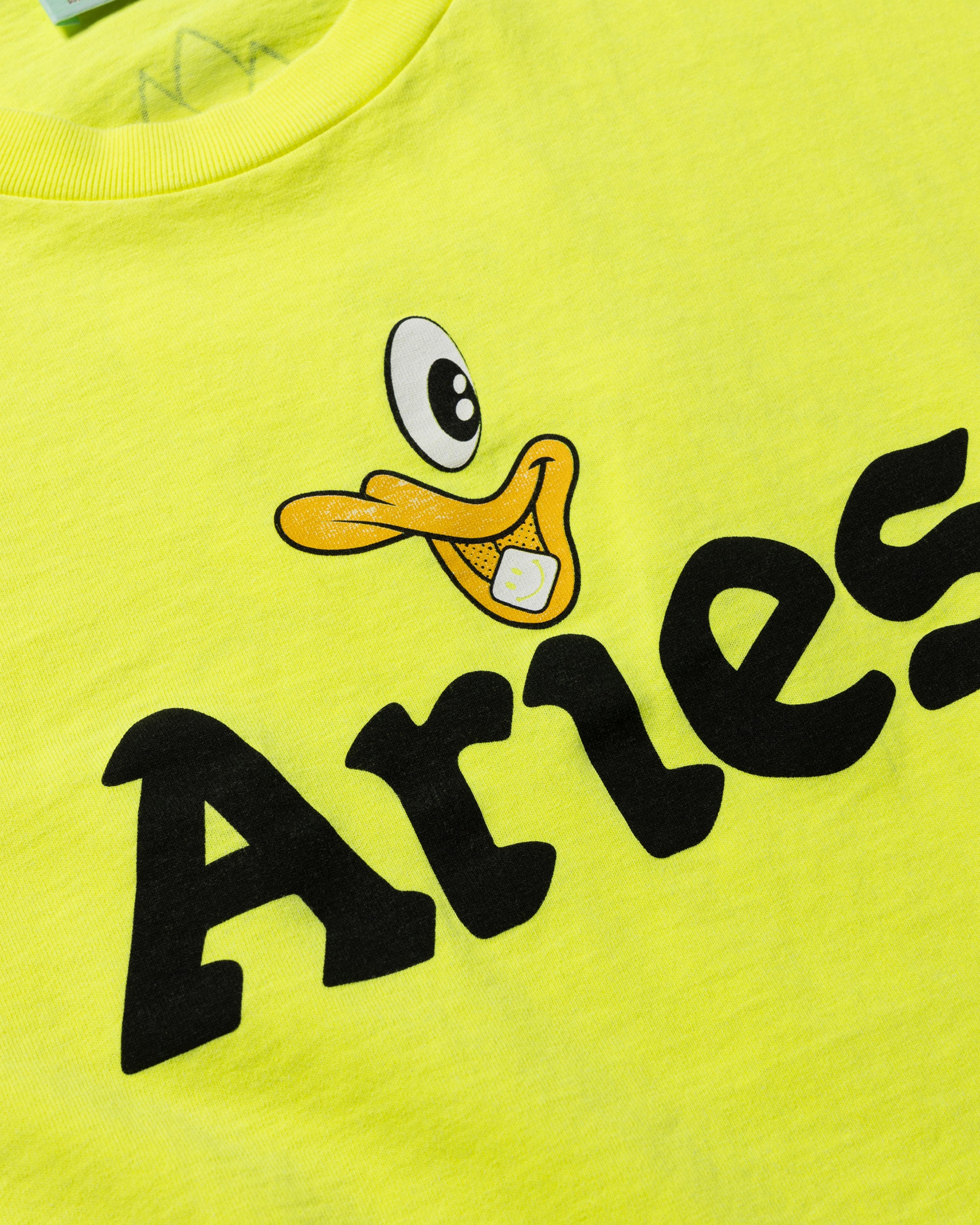 ARIES Aged Aye Duck Fluoro T-Shirt Safety Yellow AR6001402-YLW