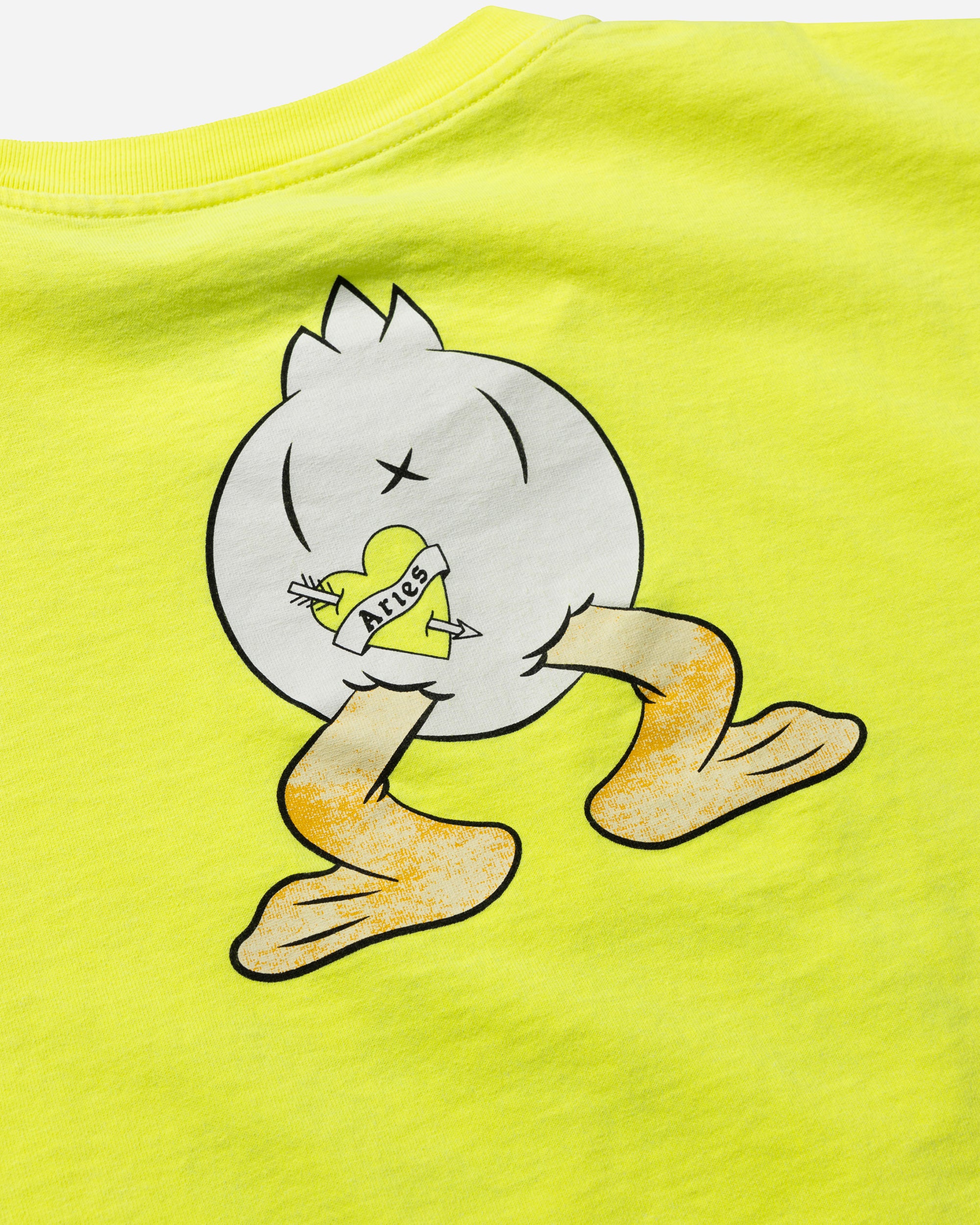 ARIES Aged Aye Duck Fluoro T-Shirt Safety Yellow AR6001402-YLW