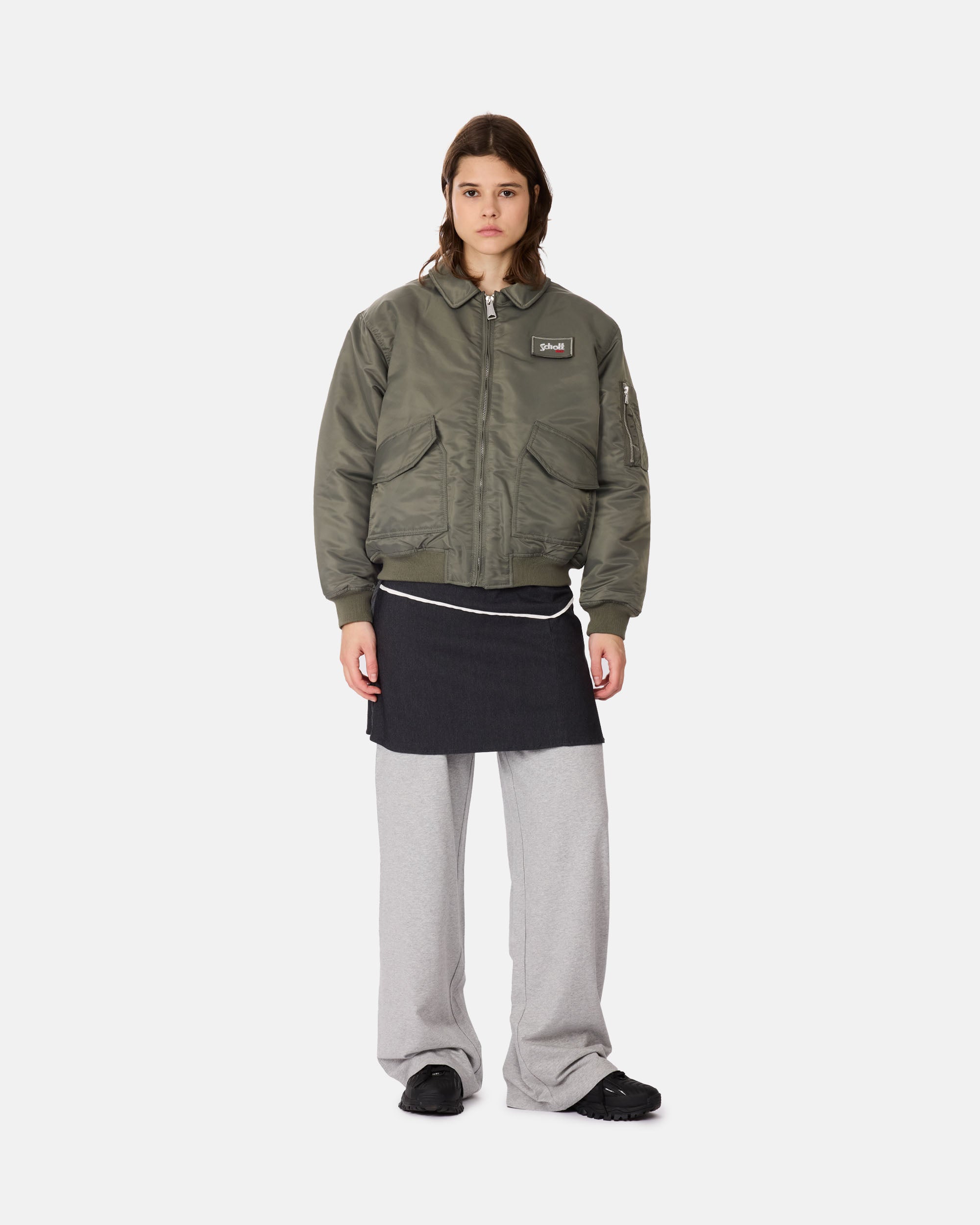 Schott Blouson CWU Fit Loose Sage kaki DANWRS