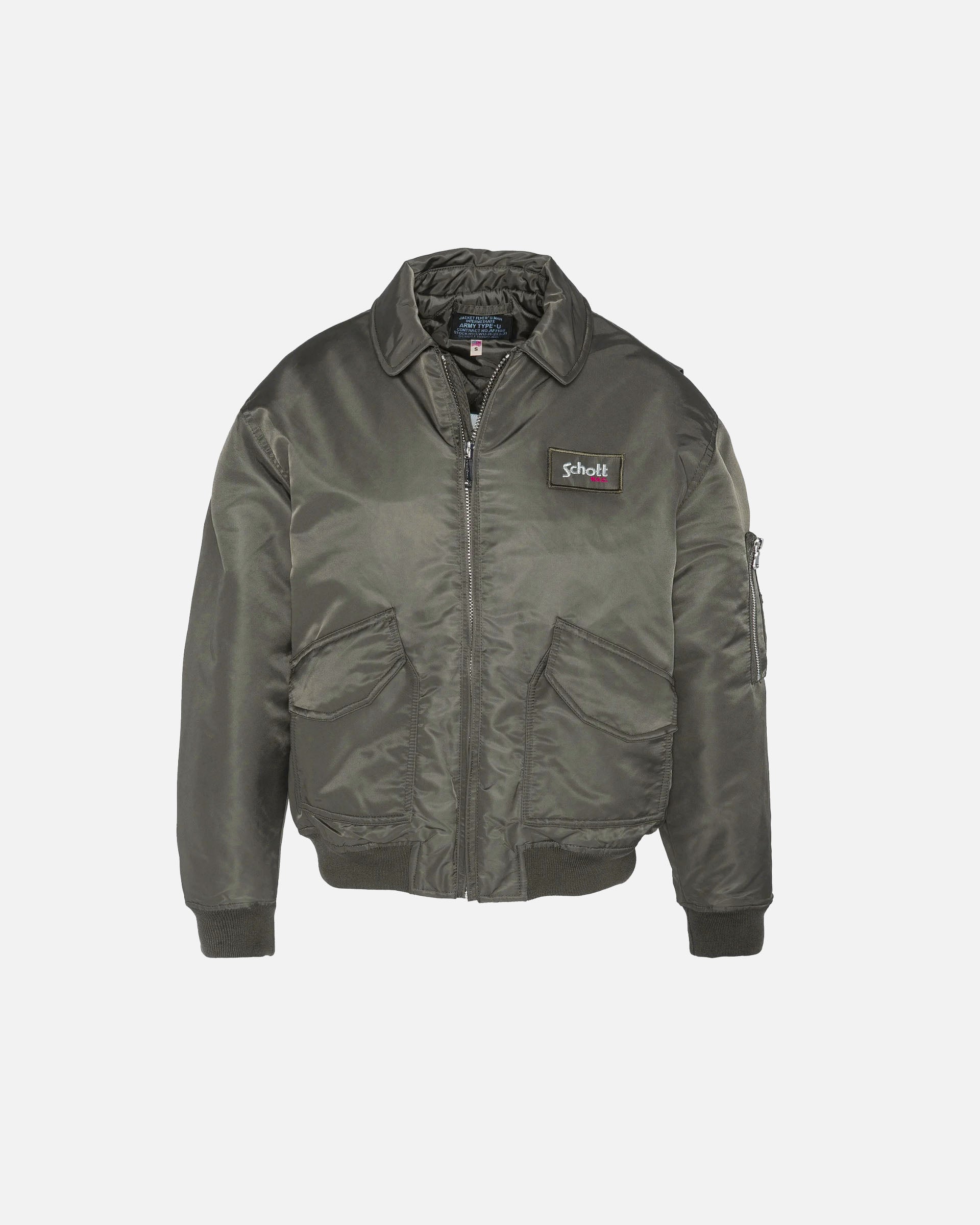 Schott Blouson CWU Fit Loose Sage kaki DANWRS