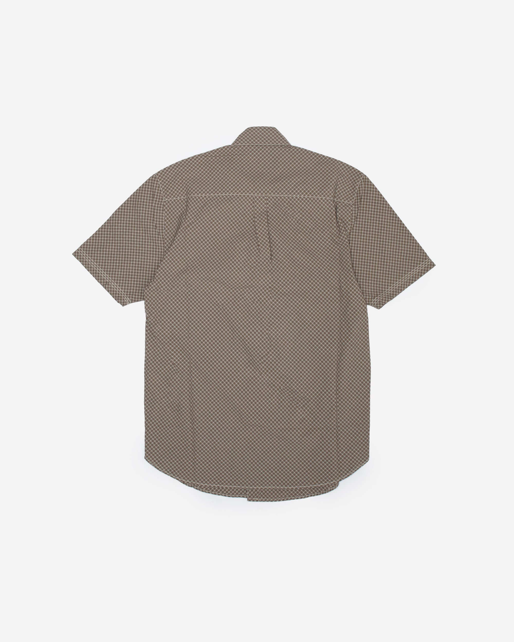 ERL Mini Plaid Short Sleeve Shirt BROWN ERL10B011-2