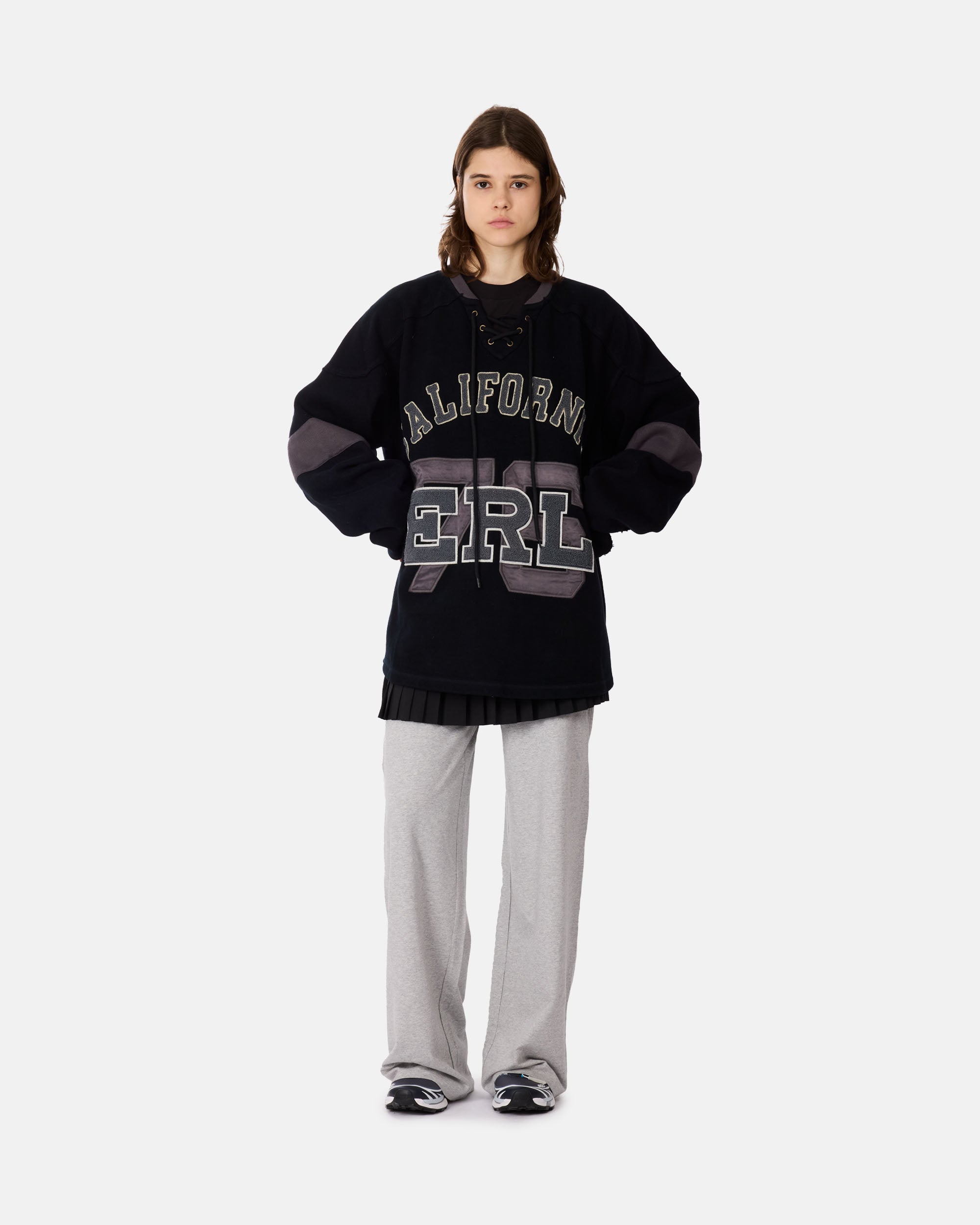 ERL Laced Hockey Jersey BLACK ERL11T012