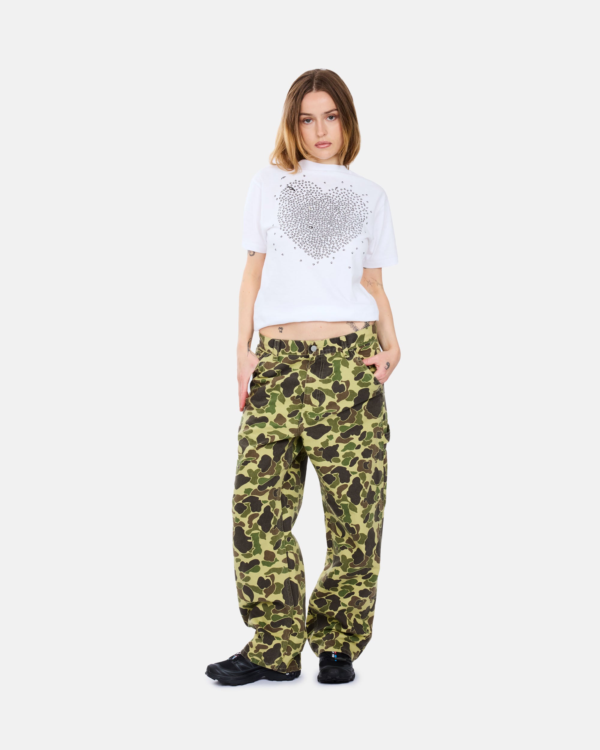 Carhartt WIP Duck Single Knee Pant Camo Duck, Green I033896-2EQ06