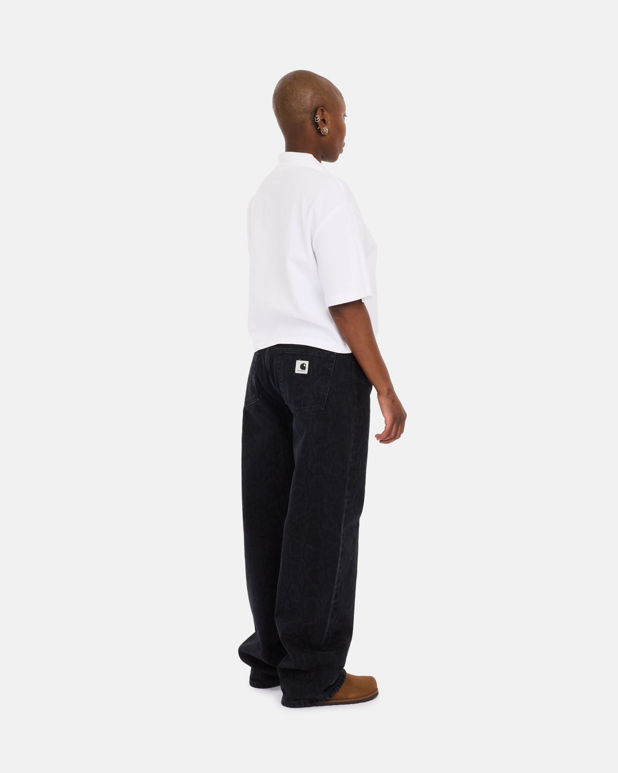 Carhartt WIP Short Sleeve Carhartt Script Polo White / Black I034553-00A.XX