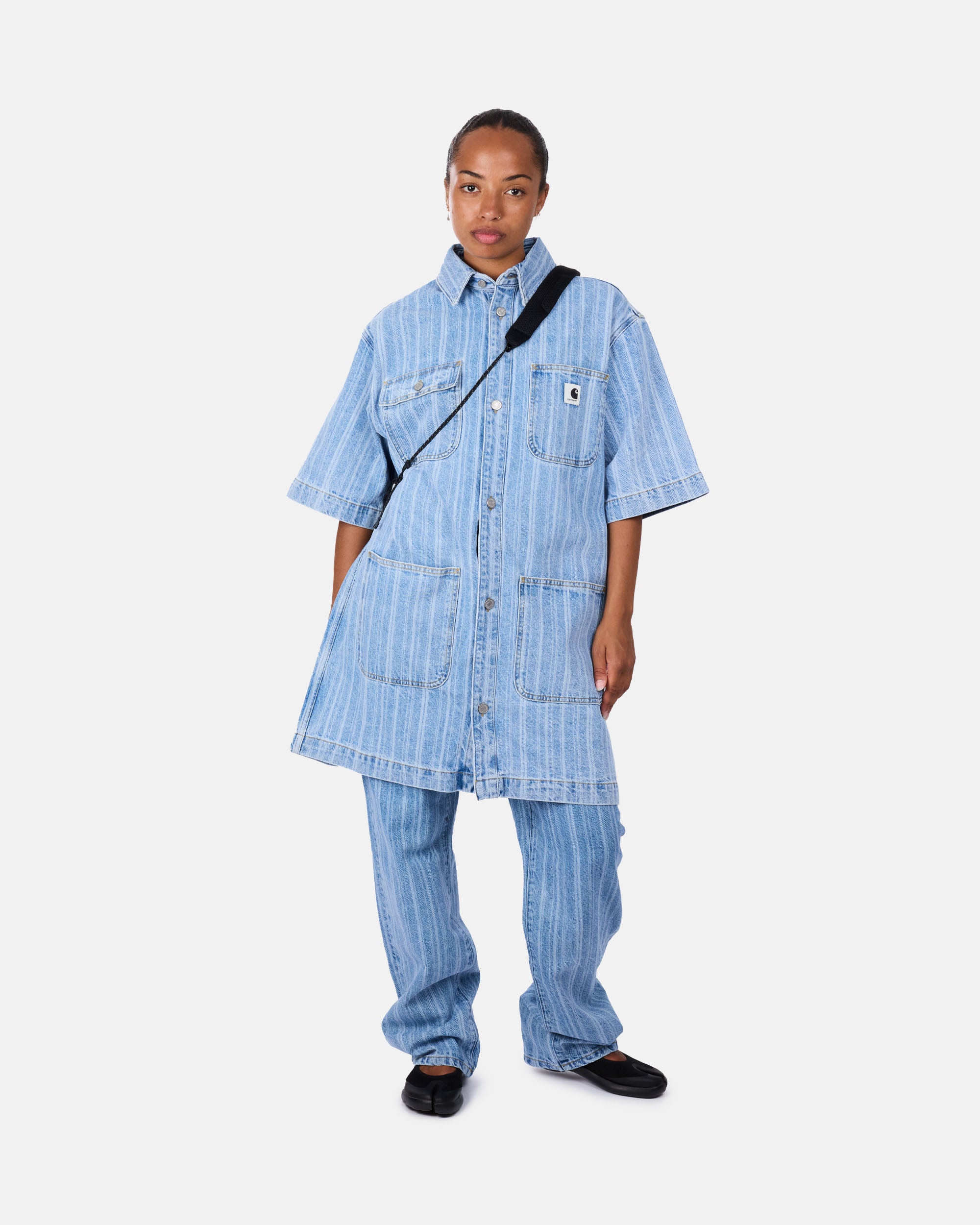 Carhartt WIP W' Rylan Dress Blue stone bleached I035578-32H12