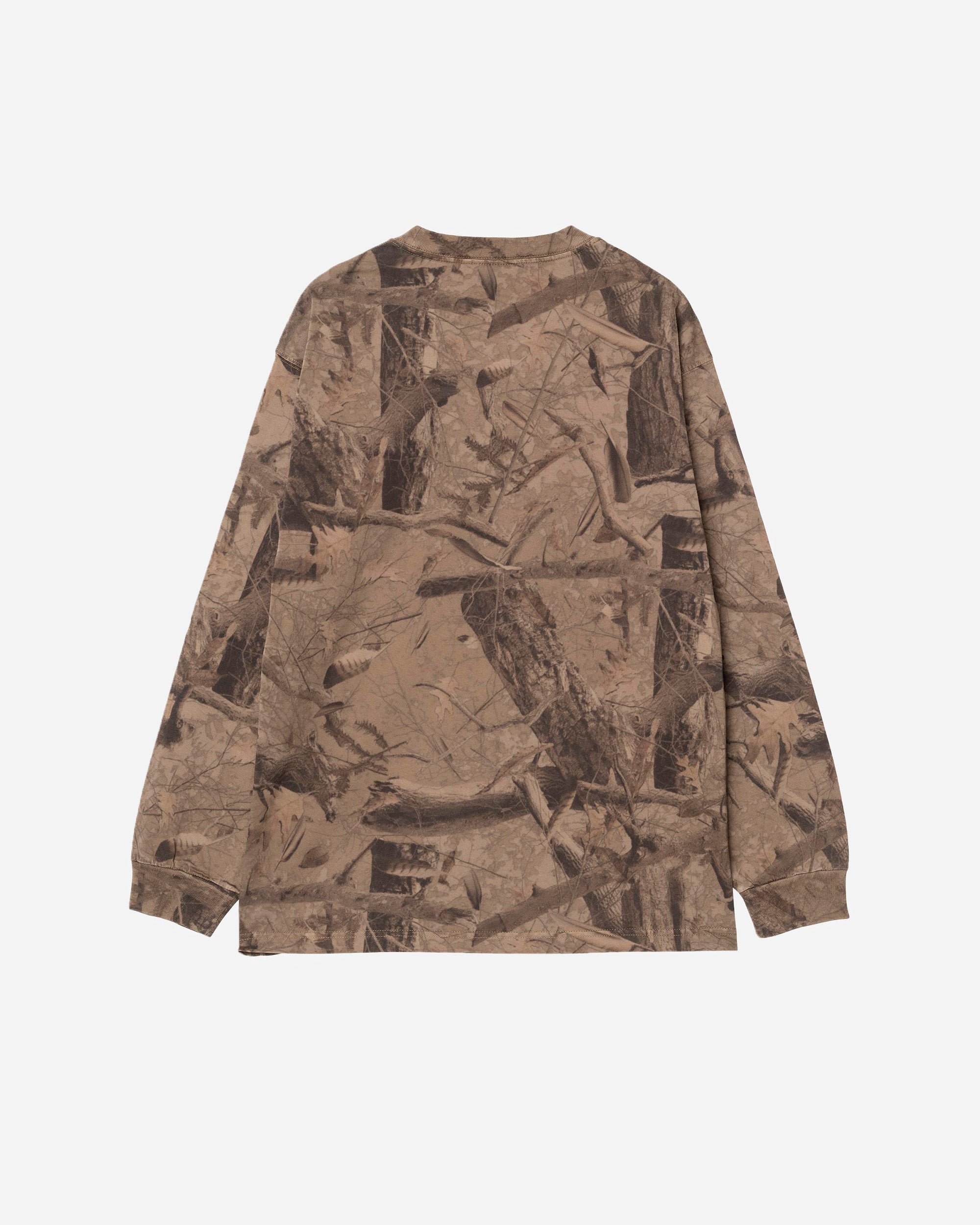 Carhartt WIP Longsleeve Feather Tree T-Shirt Camo Feather Tree, Khaki / Shungite I037173.3ZQGD