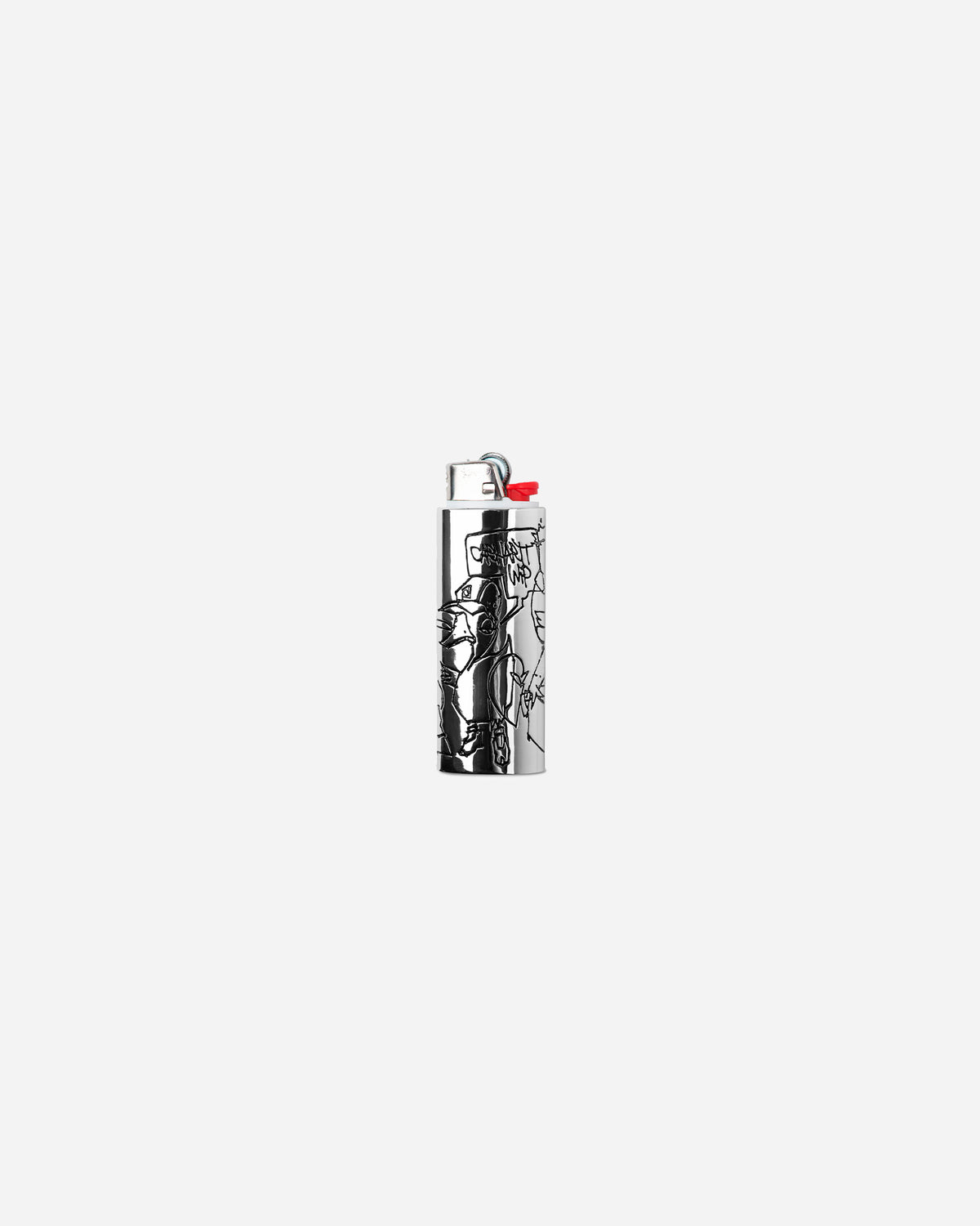 Carhartt WIP Blinkerfluid BIC Metal Lighter Case Silver I037381.95XX