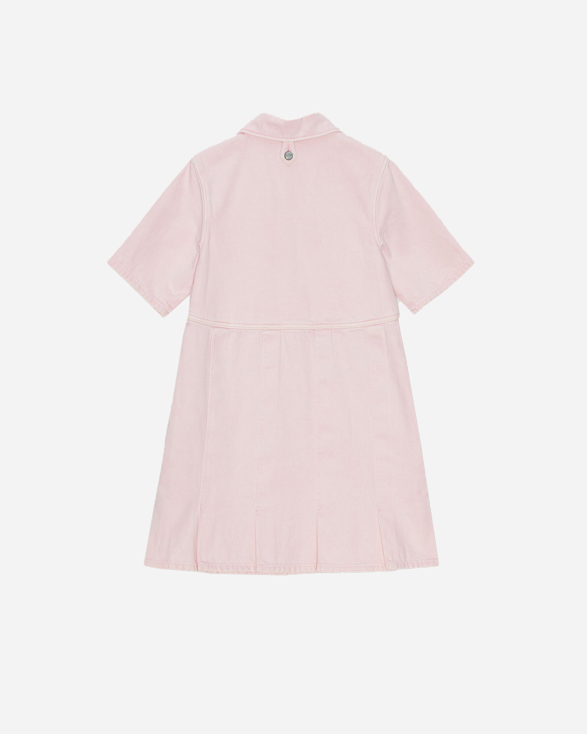 GANNI Mini Dress en jean surteint Chalk Pink J1582-868