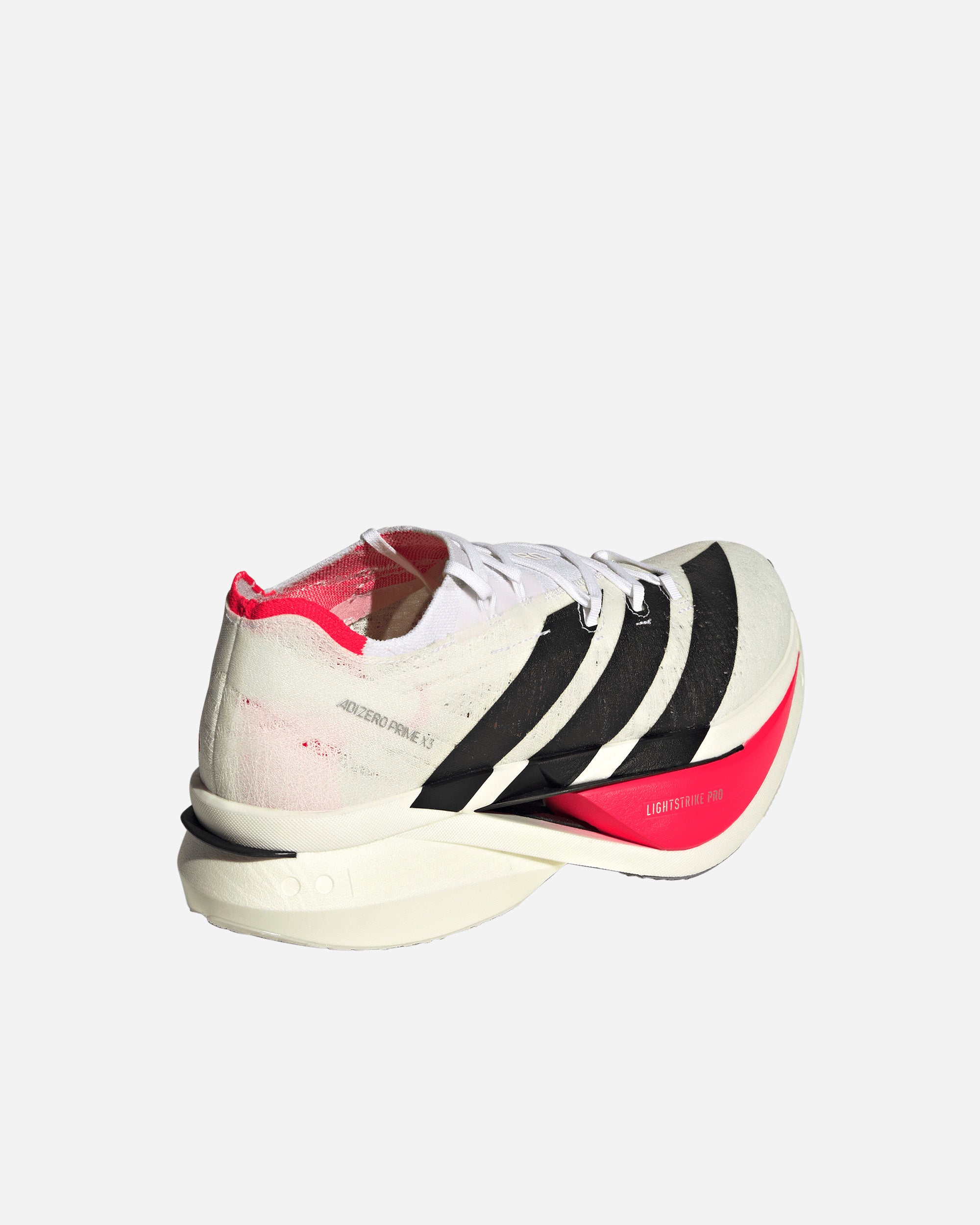 Adidas Running Adizero Prime X3 Strung Cloud White Black / Lucid red JR2597