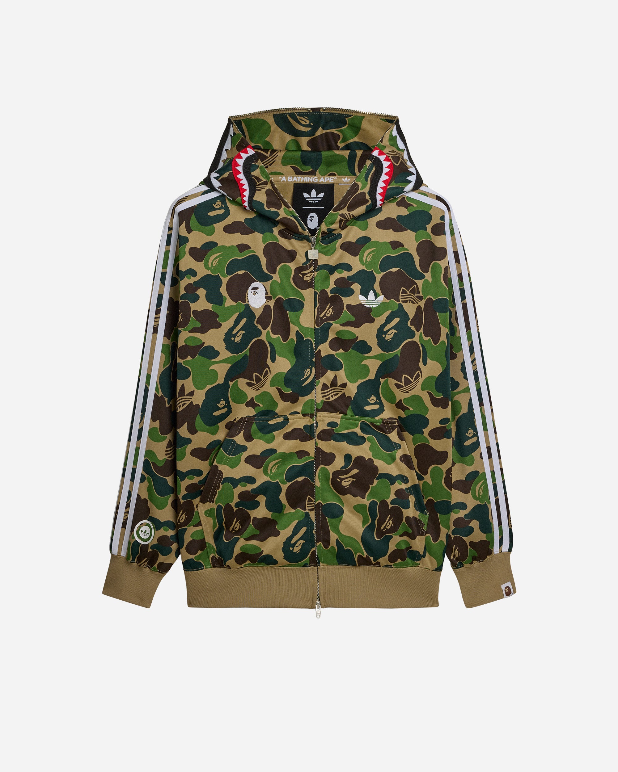 adidas Originals adidas Originals x BAPE Track Shark Hoodie Green KF4916