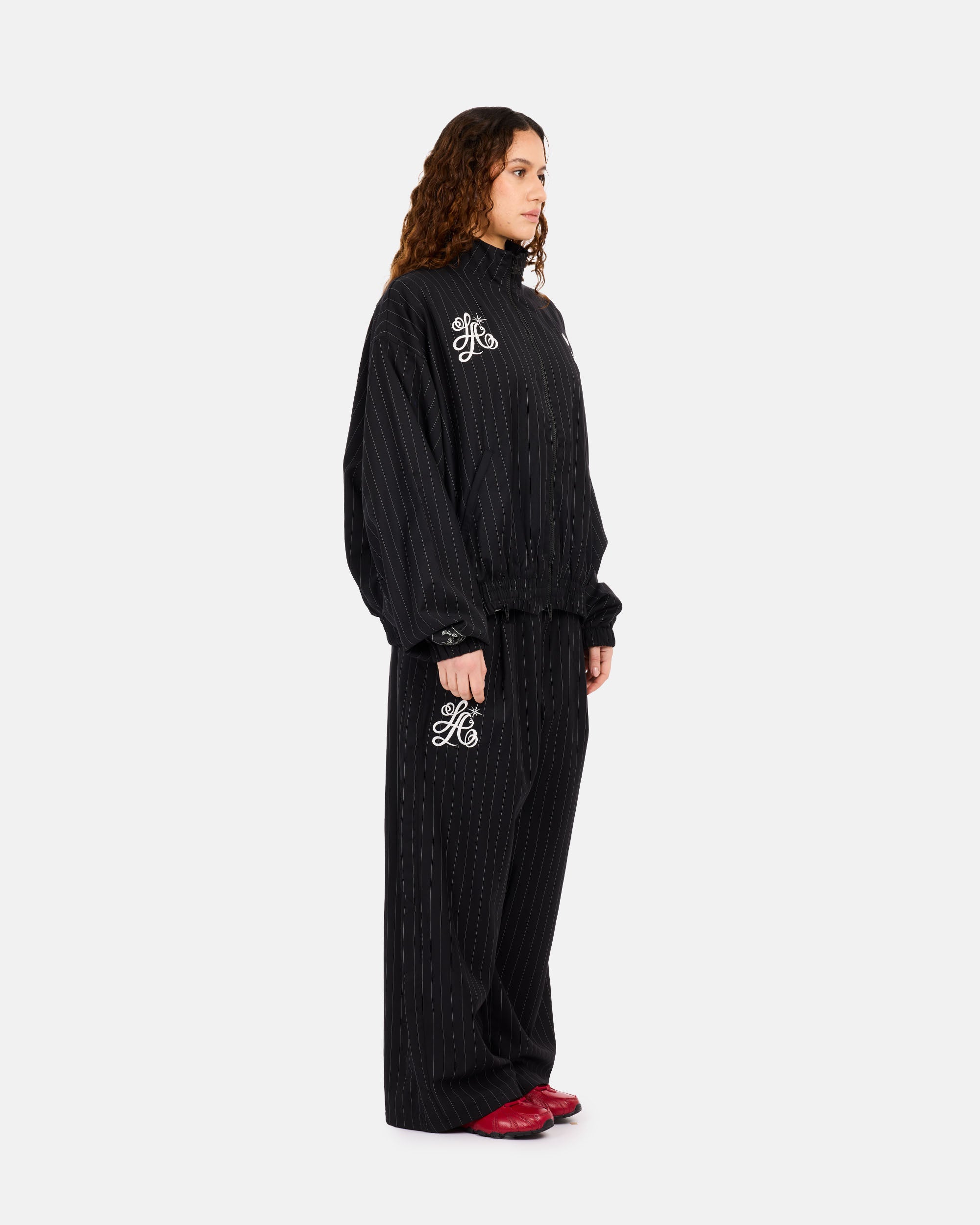 adidas Originals adidas Originals x Willy Chavarria Pinstripe Track Pant BLACK/WHITE KR8688