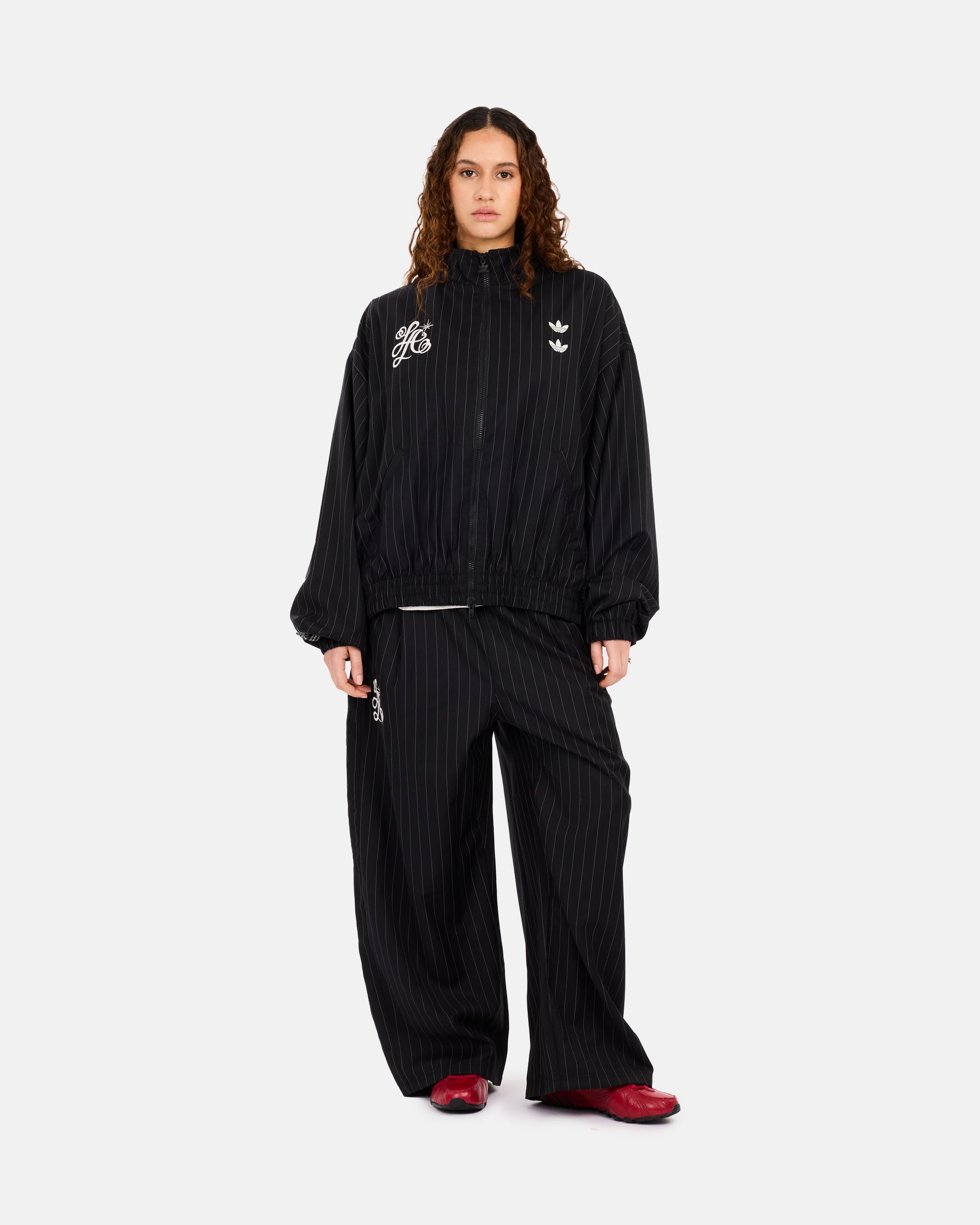 adidas Originals adidas Originals x Willy Chavarria Pinstripe Track Pant BLACK/WHITE KR8688