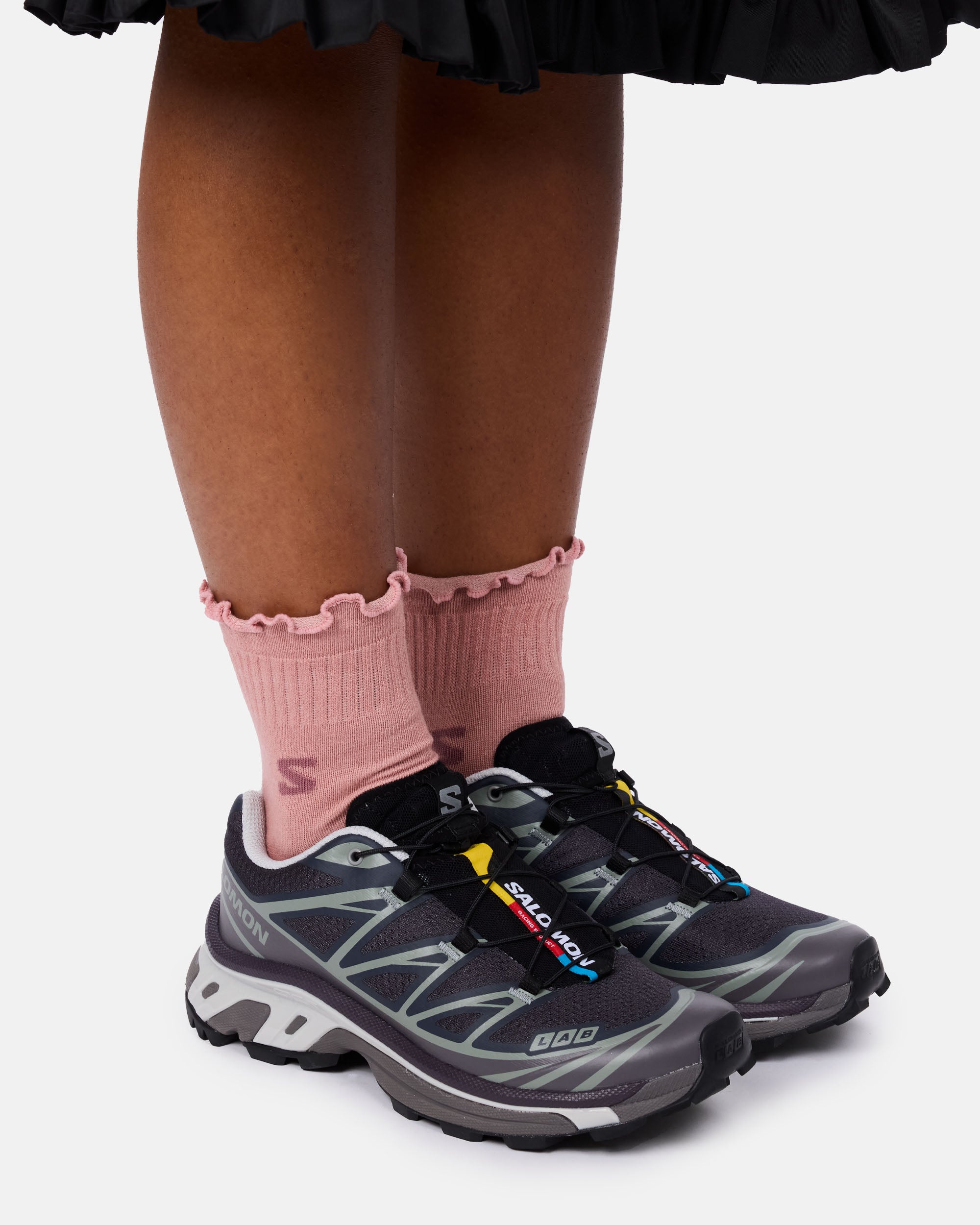 Salomon Ruffle Crew 2-pack BLACK / MAHOGANY ROSE LC2726500