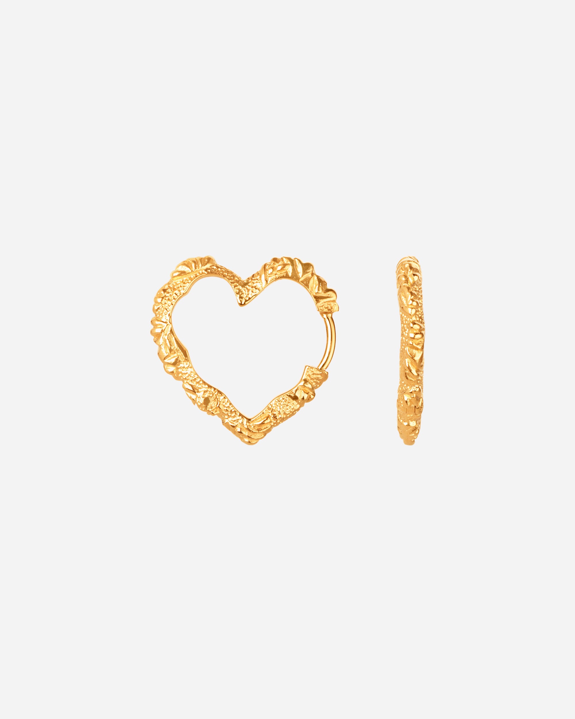 Camille Brinch Medium Heart Crush Hoops Gold MHCRH-FG