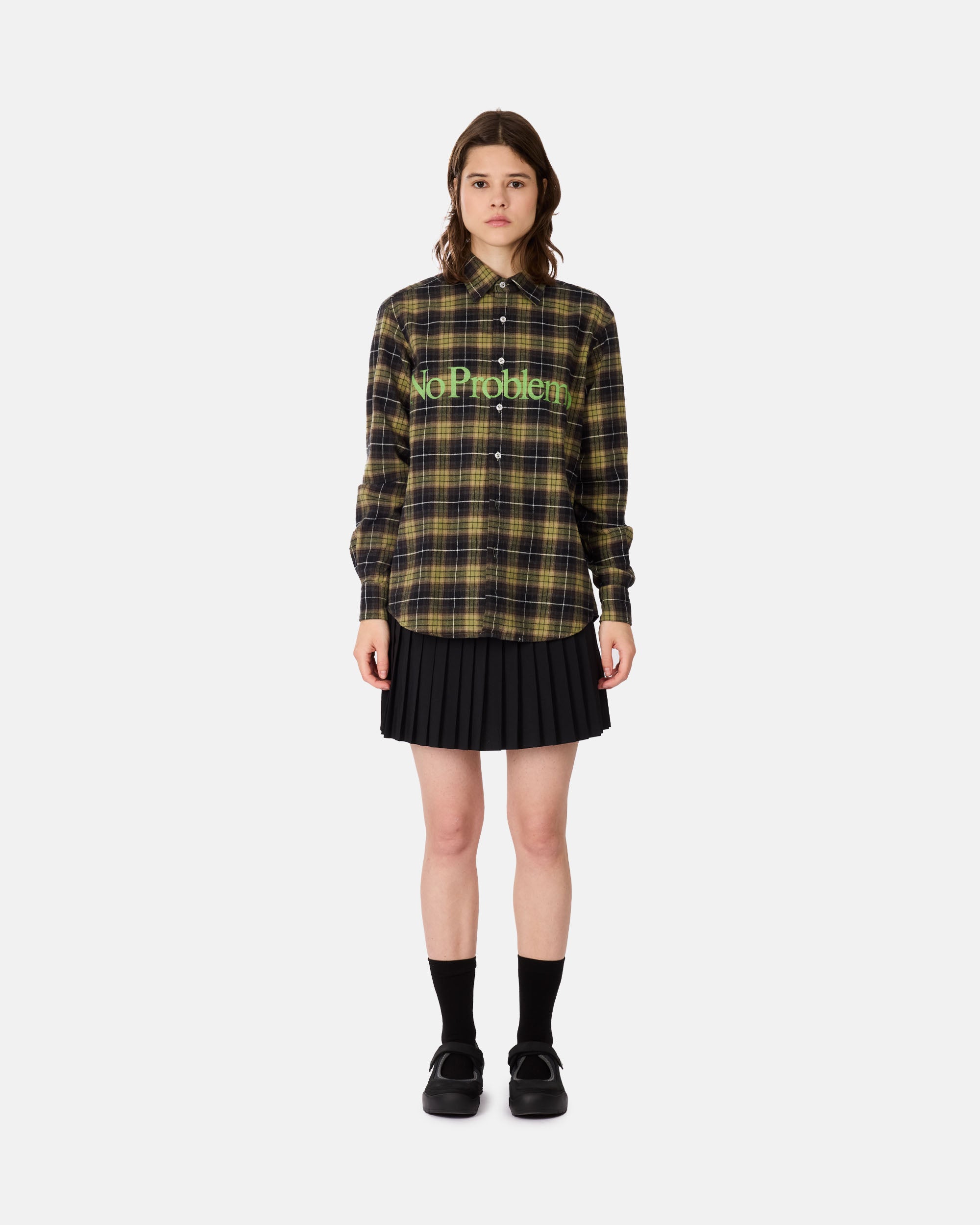 No Problemo Plaid Shirt Green NP4013004