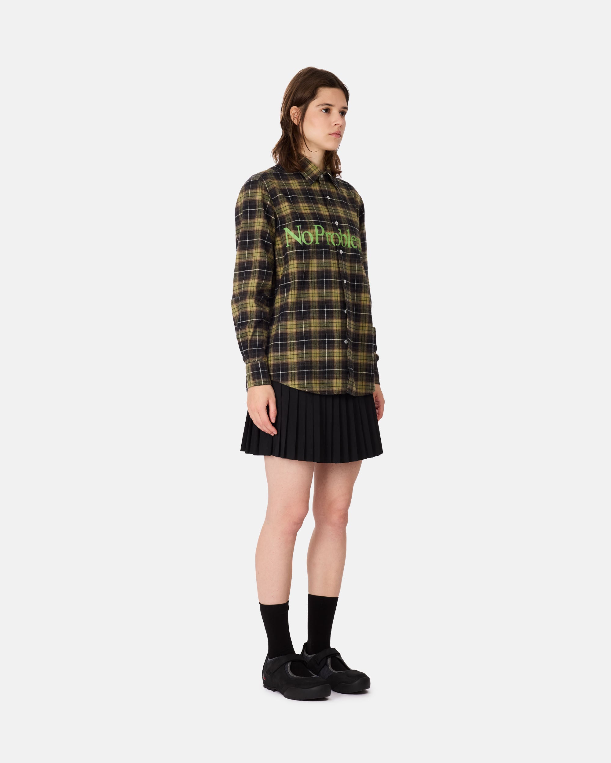 No Problemo Plaid Shirt Green NP4013004