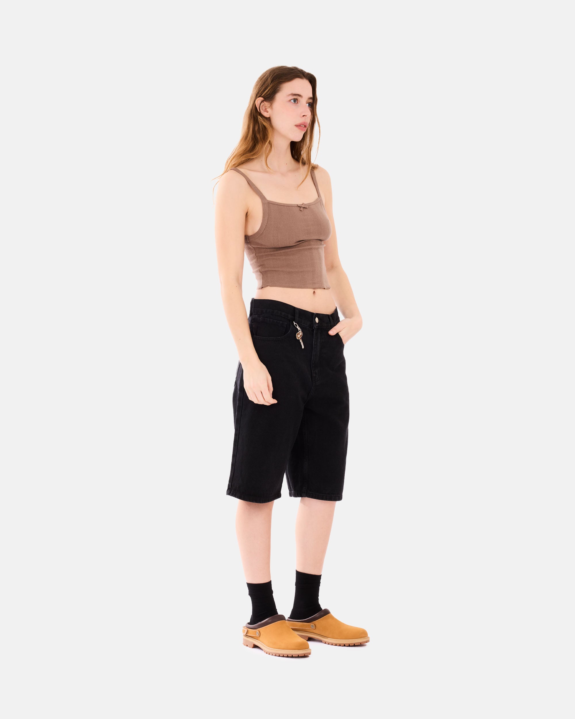 Organic Basics Pointelle Top Clay OB410096-Clay