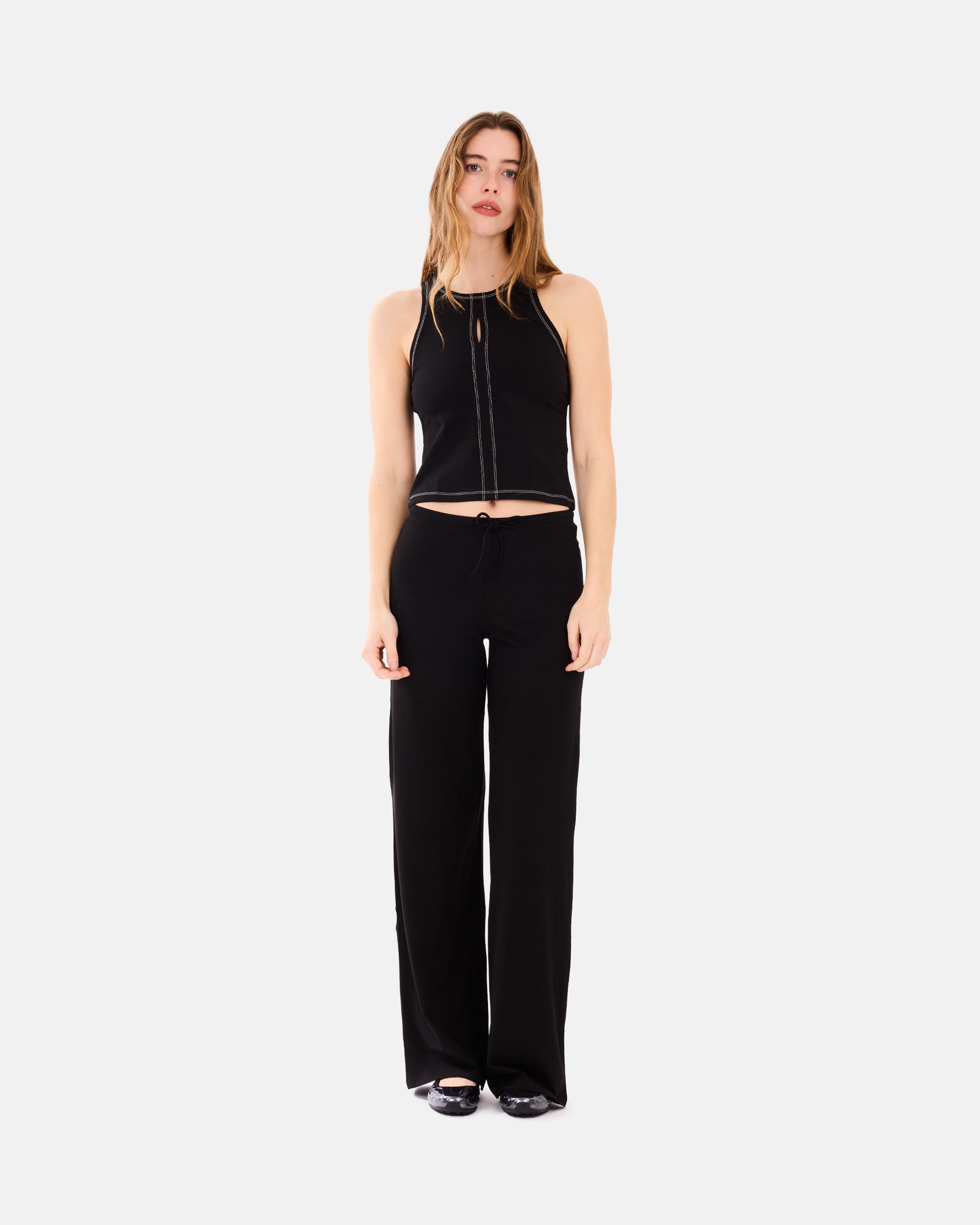 Organic Basics Everyday Straight Leg Pants Black OB420020