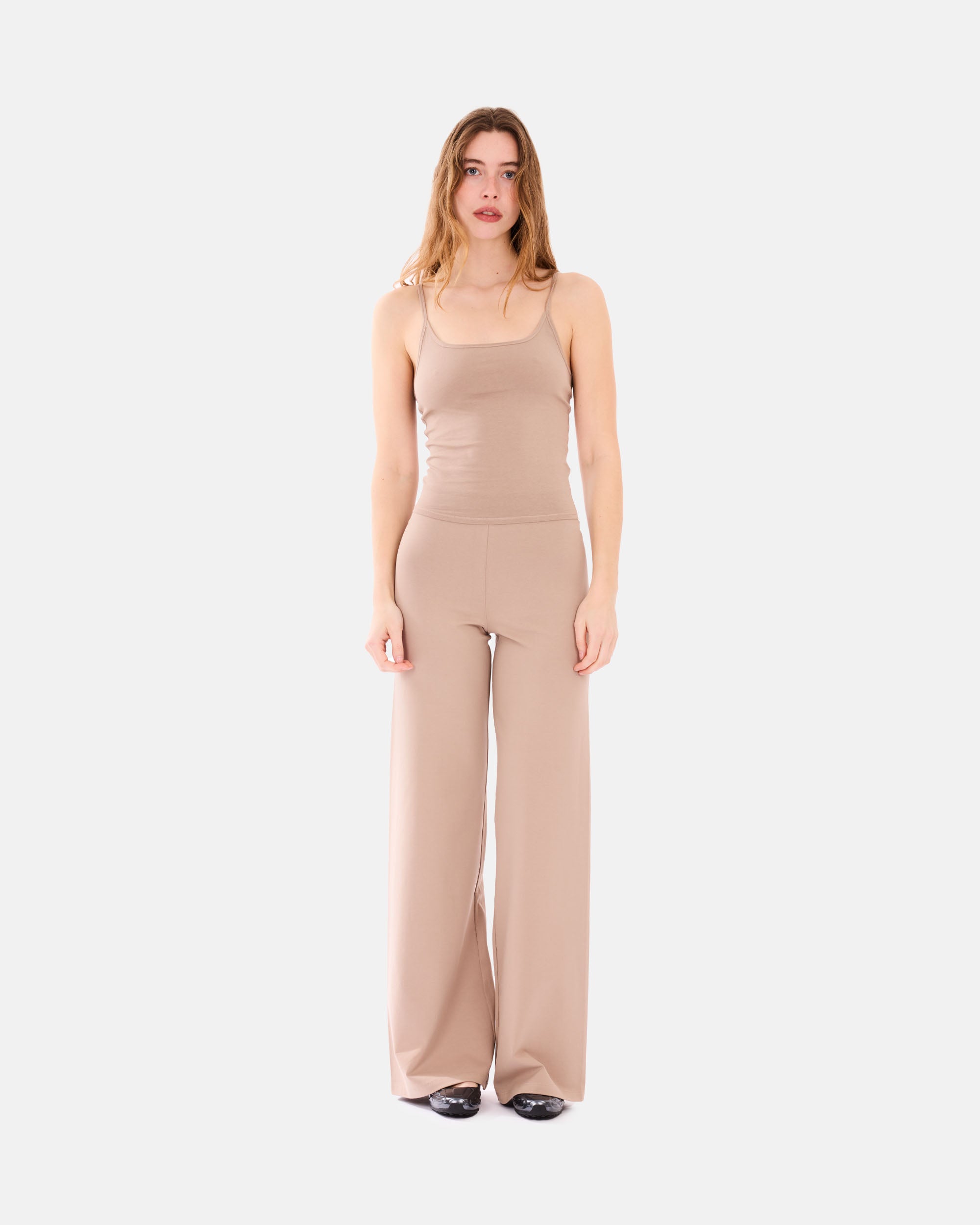 Organic Basics Core Straight Leg Pants Dune OB420033-Dune