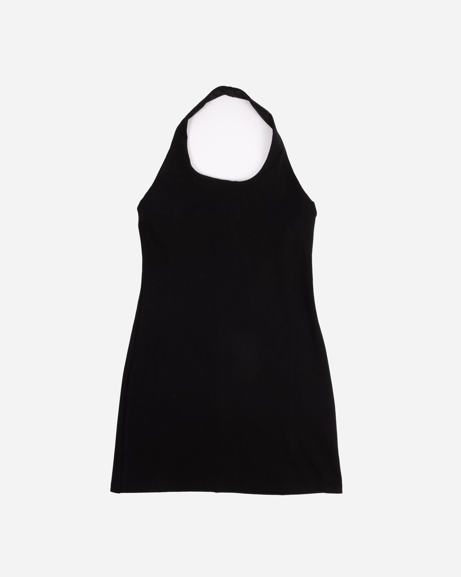 Organic Basics Core Halter Mini Dress Black OB430016-Black