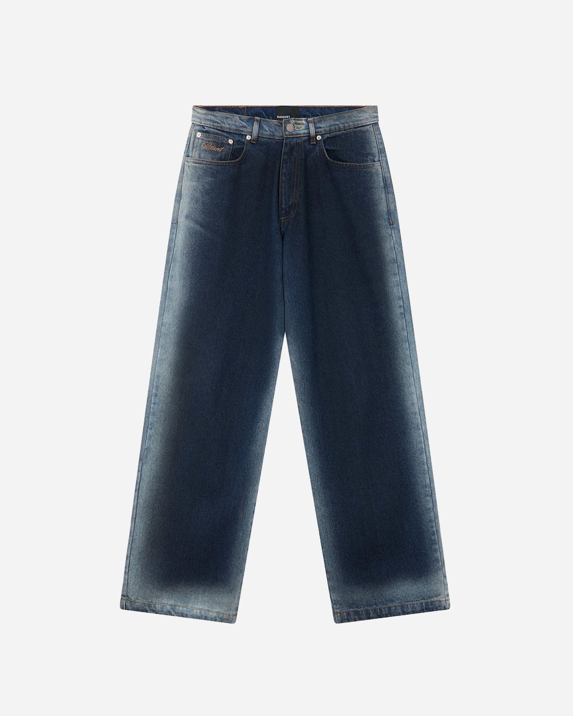 RASSVET Shadow Wash Baggy Denim Pants BLUE PACC17P012