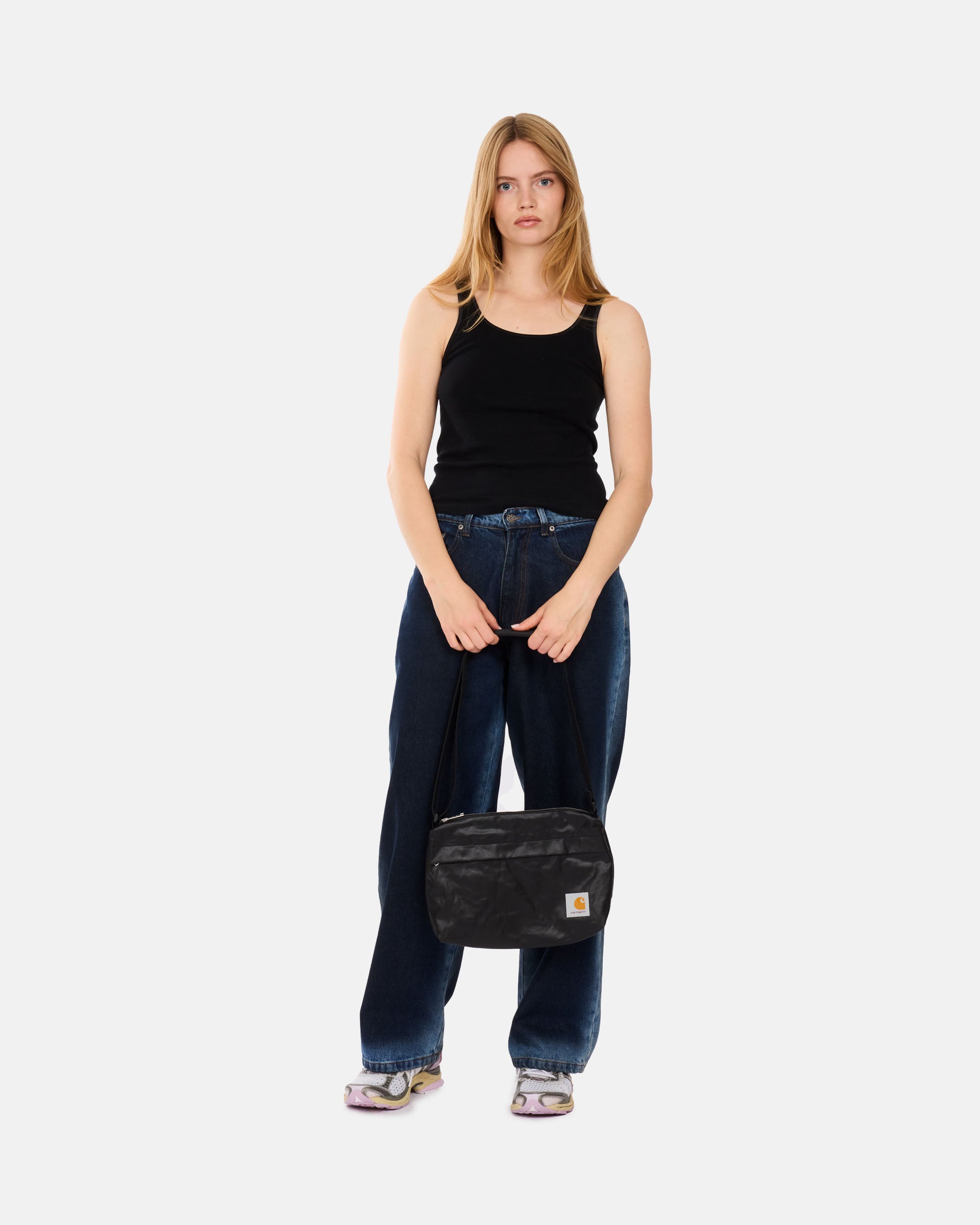 RASSVET Pantalon baggy en denim « Shadow Wash » BLUE PACC17P012