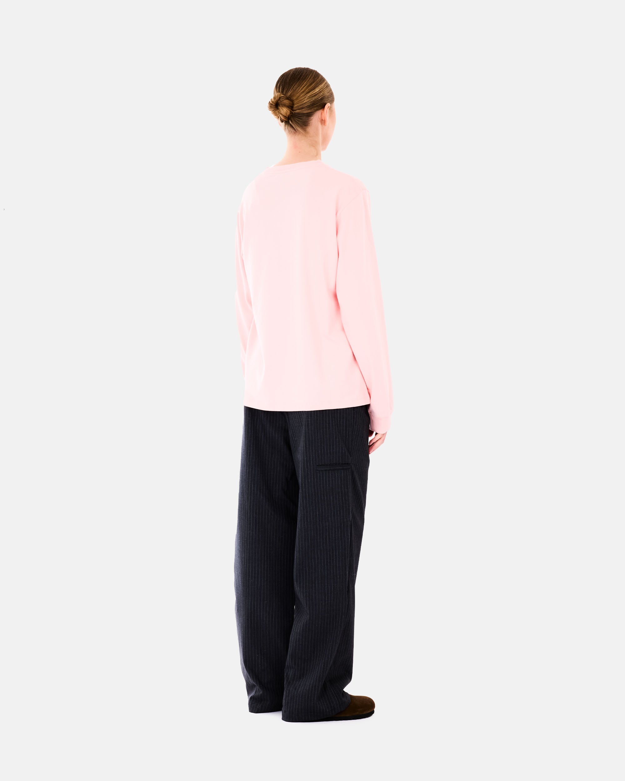 RASSVET PIN STRIPE SLACKER CHINO PANTS DARK GREY PACC18P006