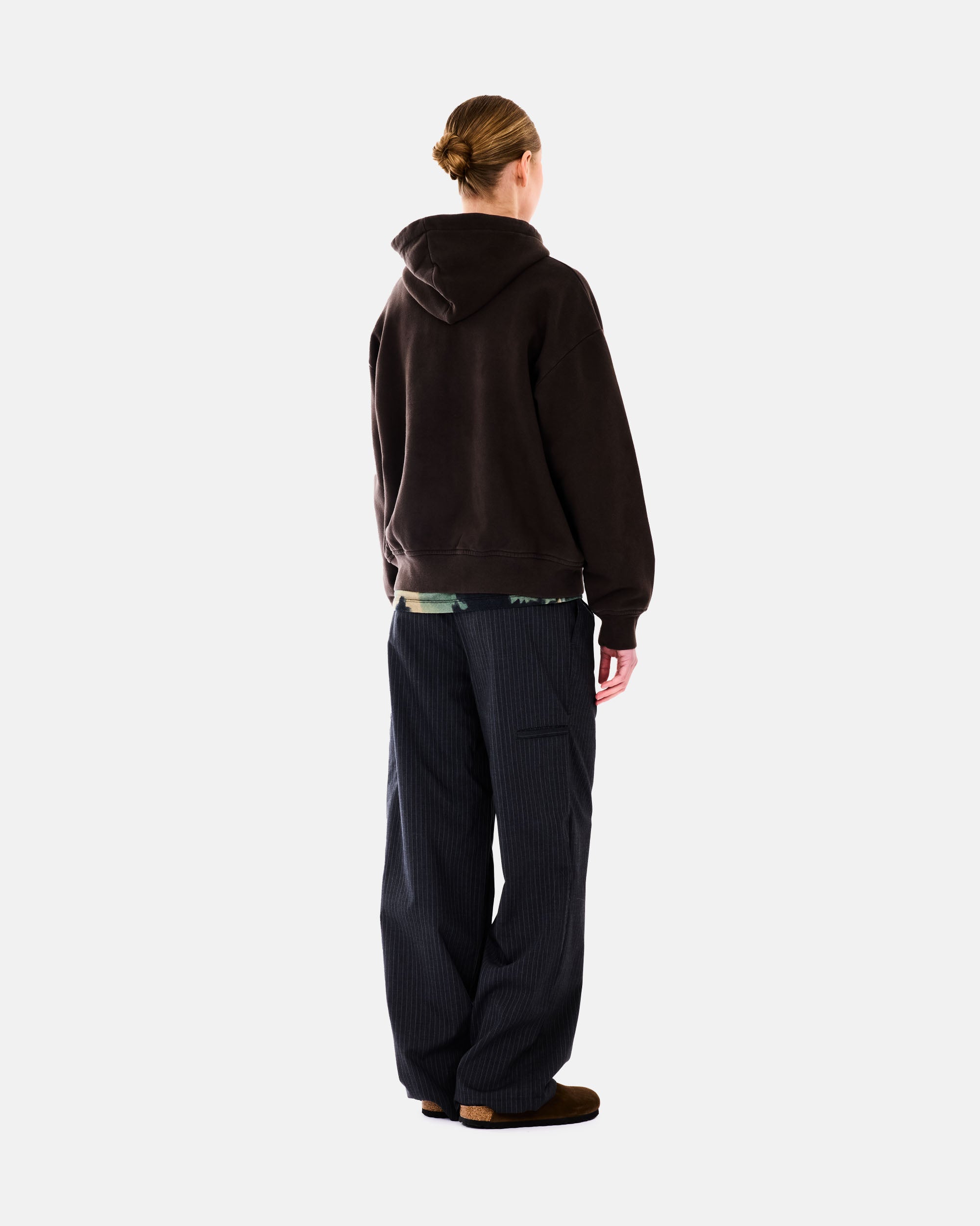 RASSVET COLLAGE ZIP HOODIE BROWN PACC18T024