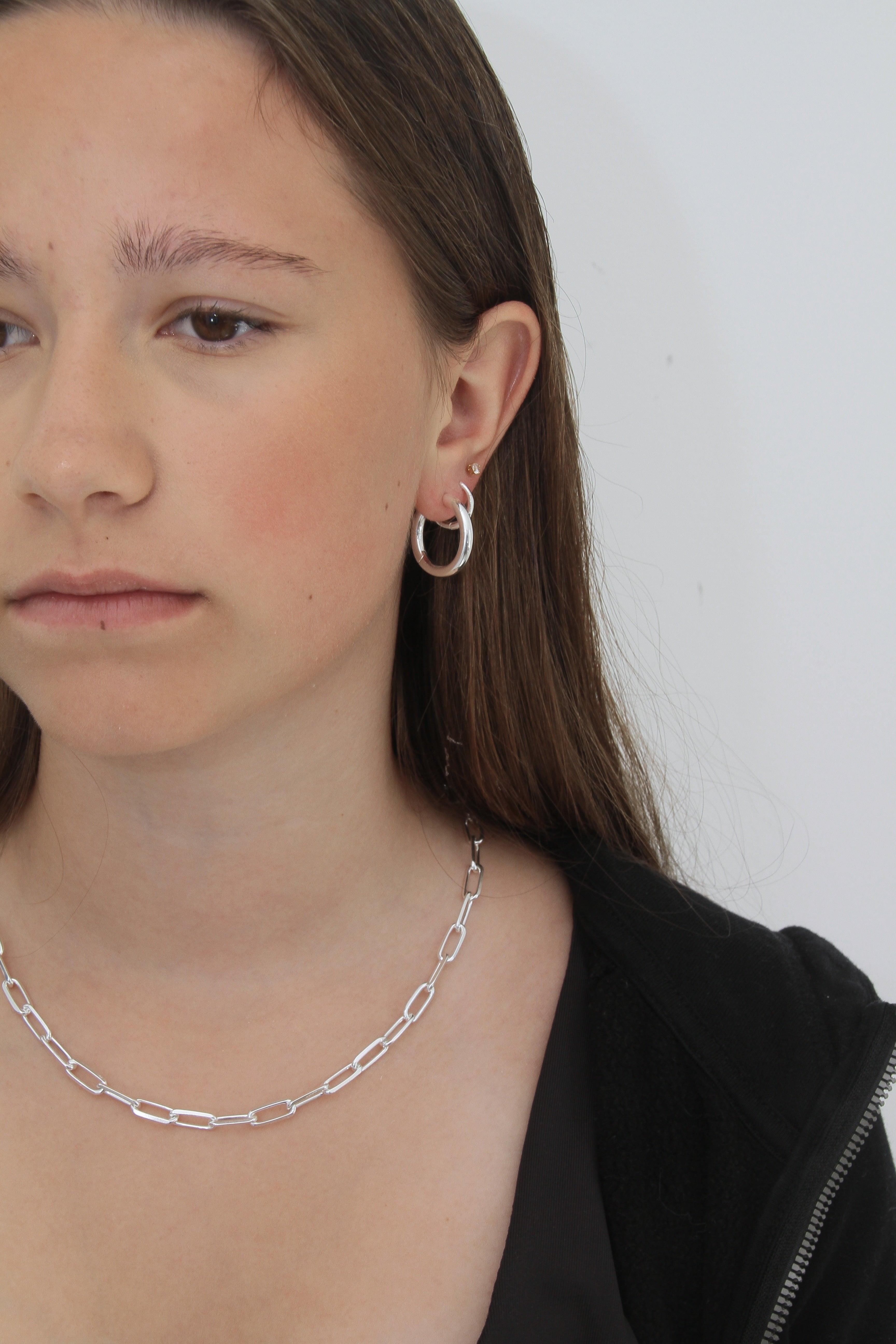 PRAWN Grant Hoop Sterling silver PR-E013