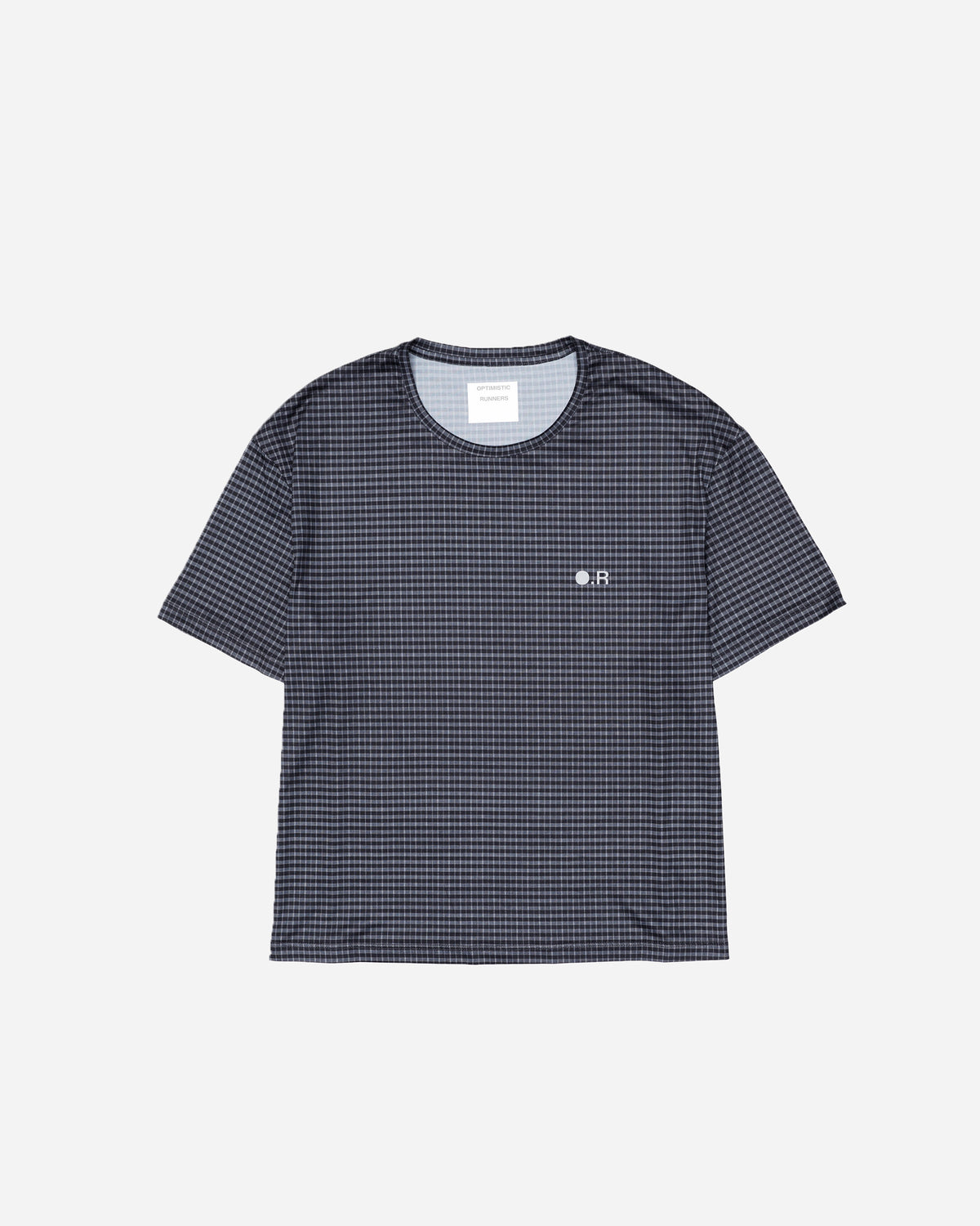 Optimistic Runners Plaid T-shirt Black PTS26BK