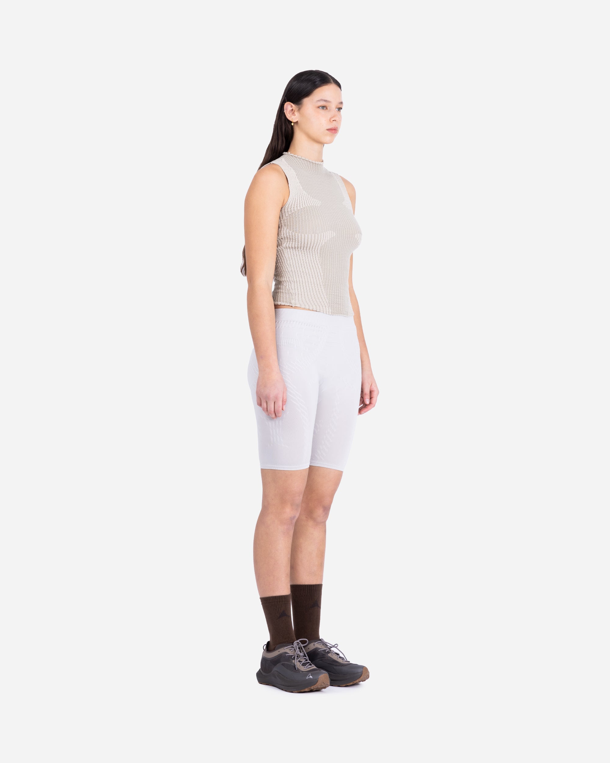 ROA Circular Biker Shorts Light Grey RBWW011YA05-GRY0004